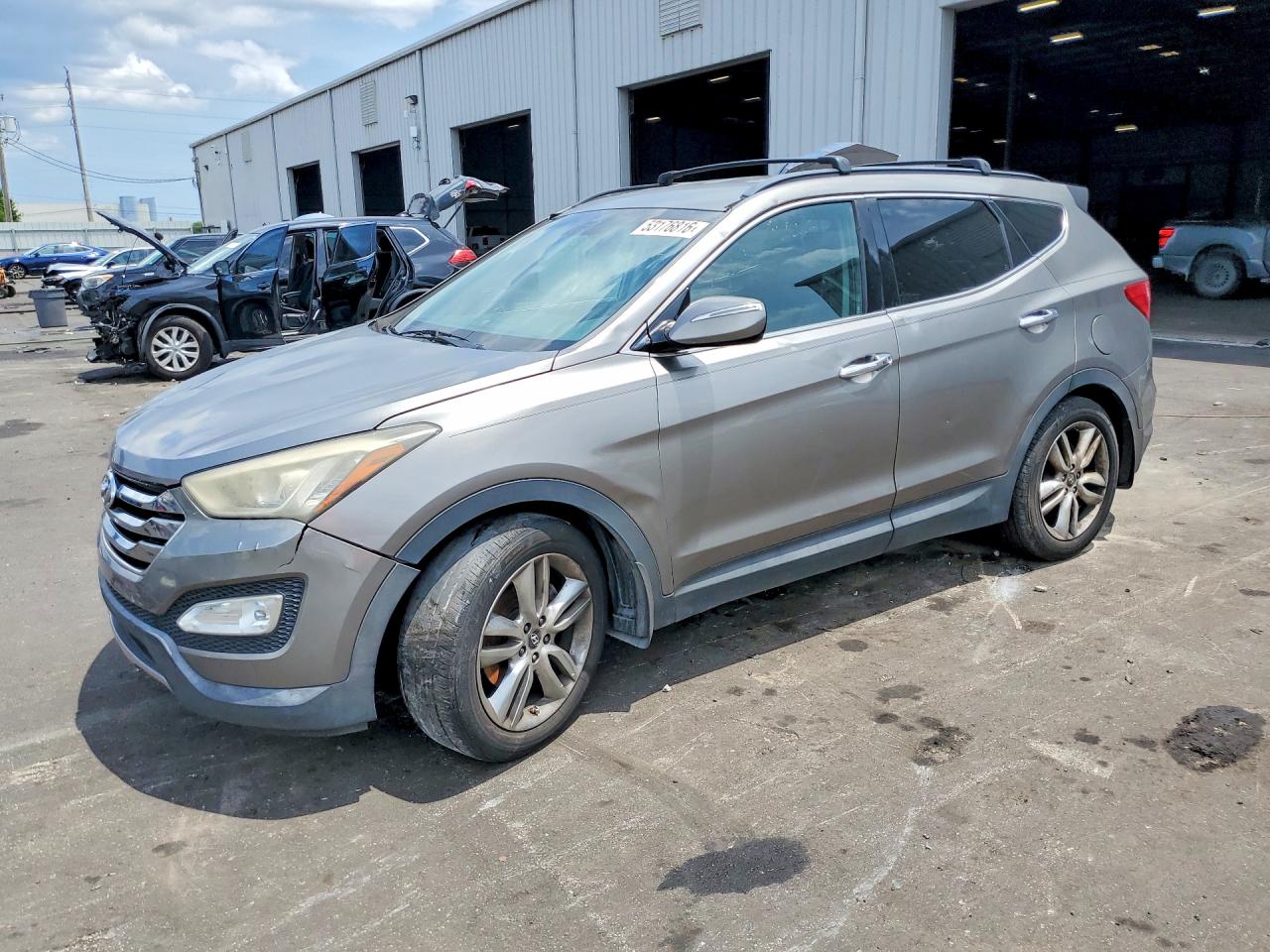 2013 Hyundai Santa Fe Sport 2.0t Gray vin: 5XYZU3LA1DG110136