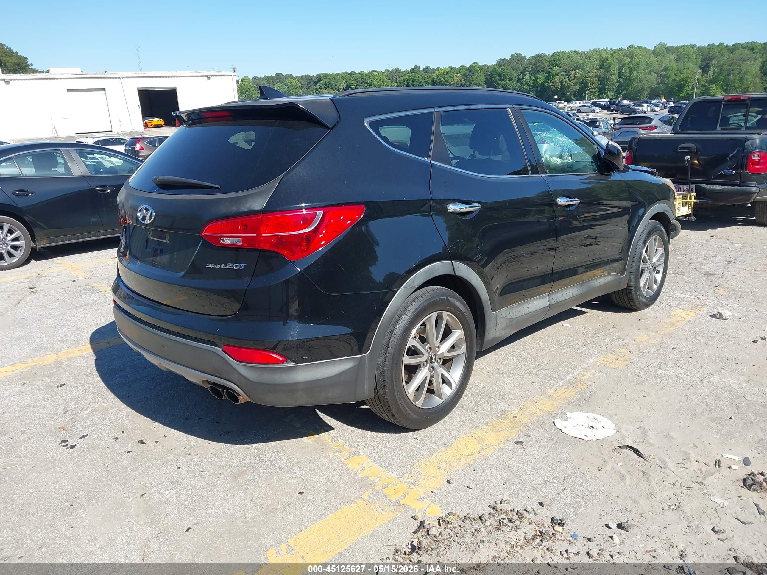 2014 Hyundai Santa Fe Sport 2.0l Turbo Black vin: 5XYZU3LA1EG129318