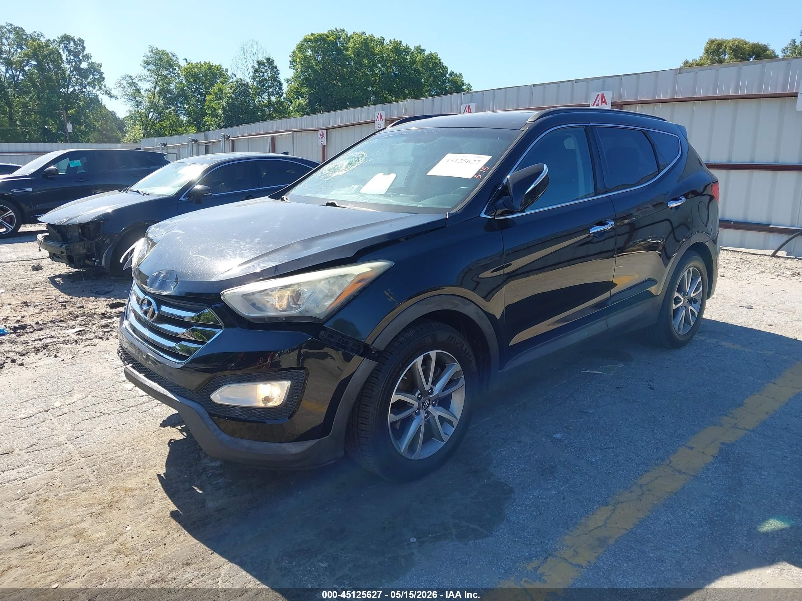 2014 Hyundai Santa Fe Sport 2.0l Turbo Black vin: 5XYZU3LA1EG129318