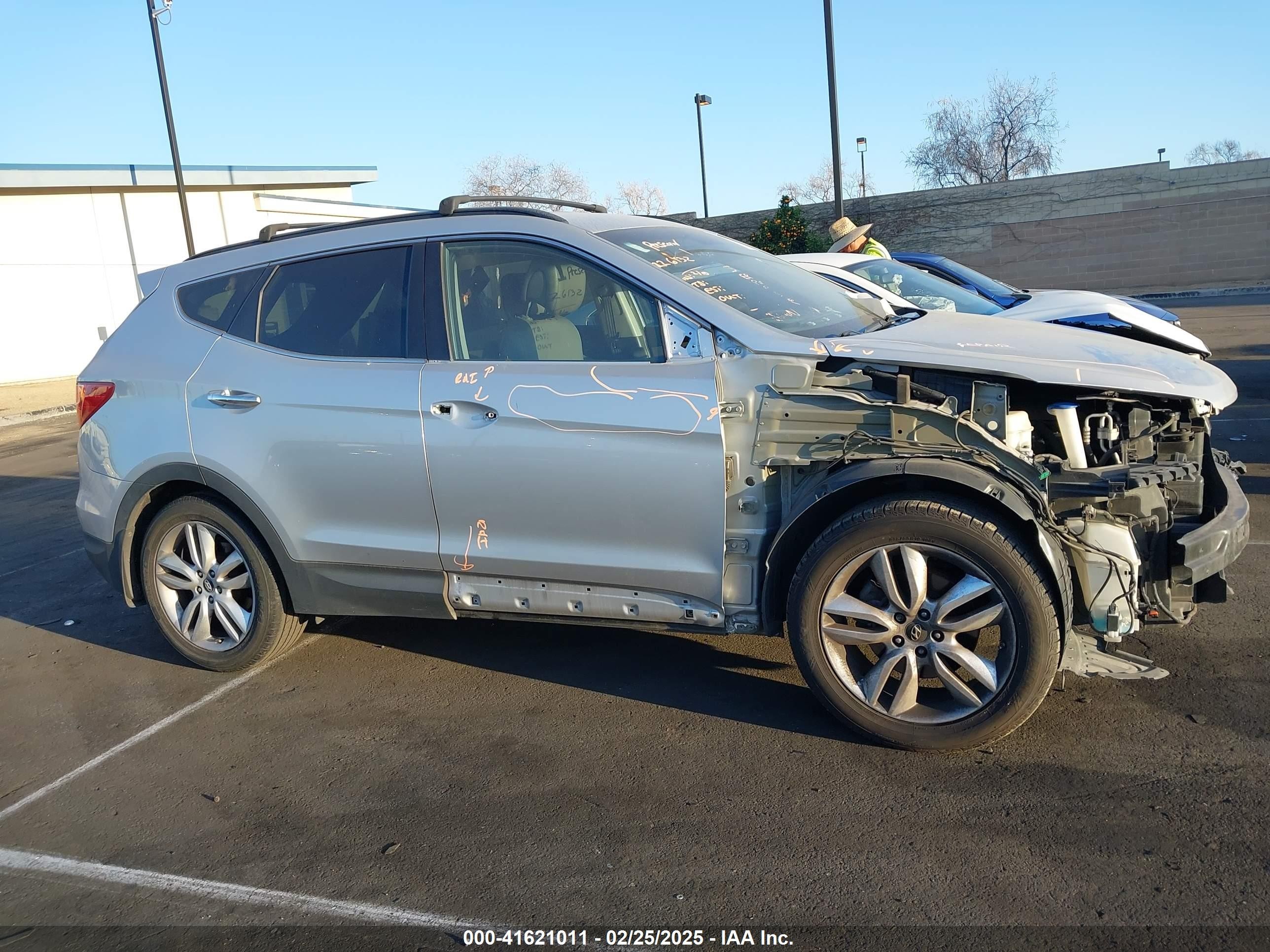 2014 Hyundai Santa Fe Sport 2.0l Turbo Silver vin: 5XYZU3LA1EG157068
