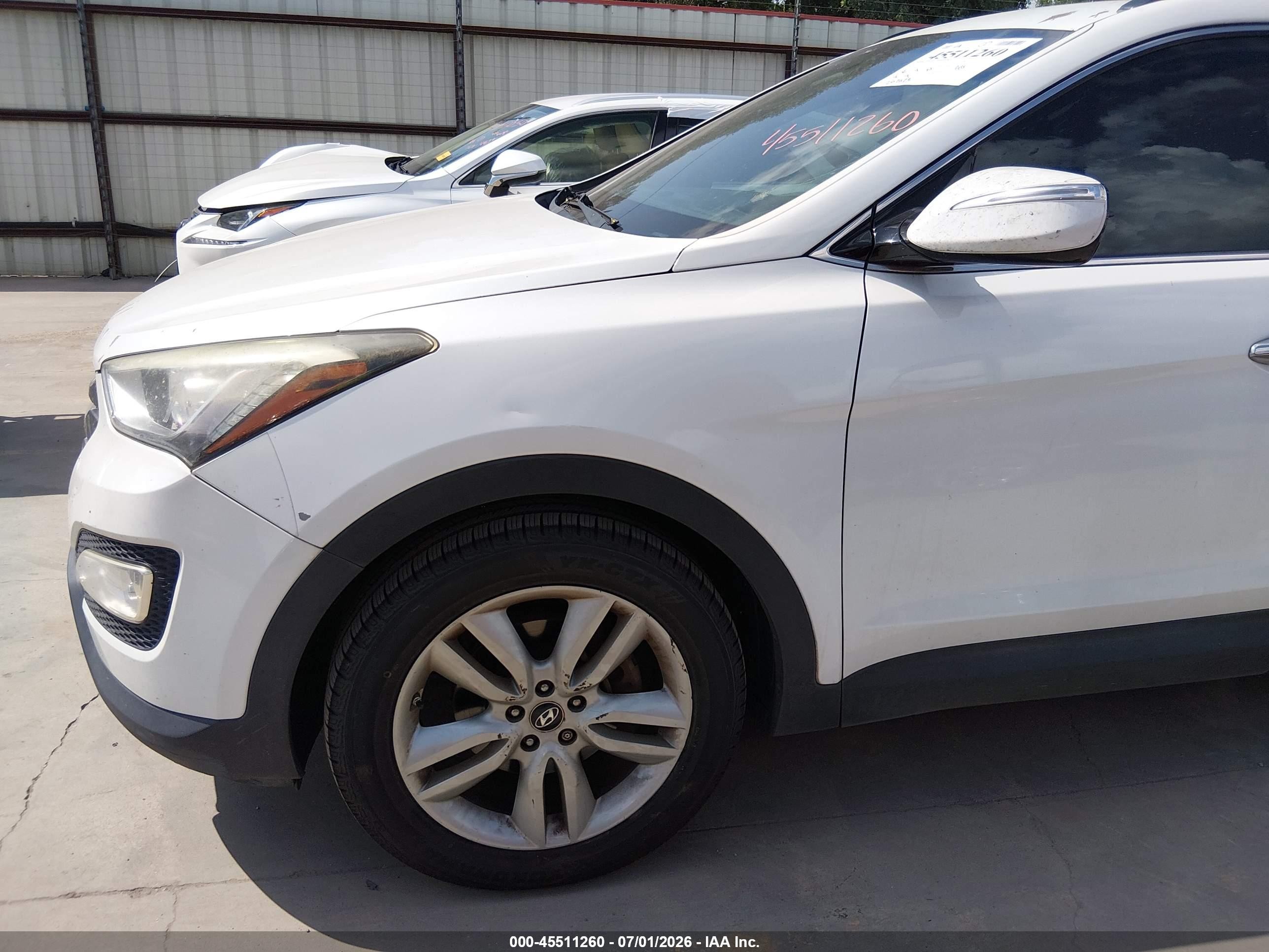 2014 Hyundai Santa Fe Sport 2.0l Turbo White vin: 5XYZU3LA1EG171763