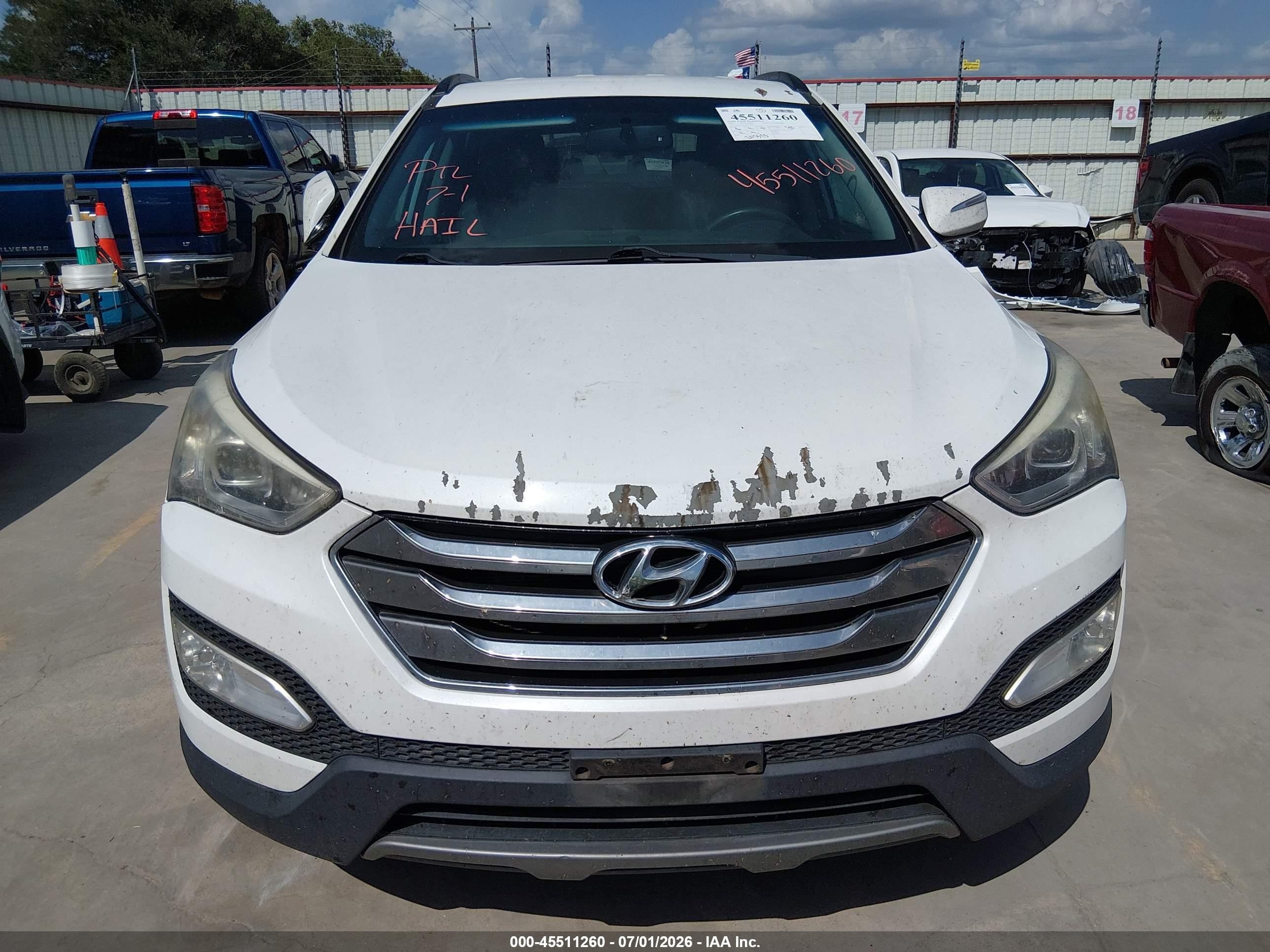 2014 Hyundai Santa Fe Sport 2.0l Turbo White vin: 5XYZU3LA1EG171763