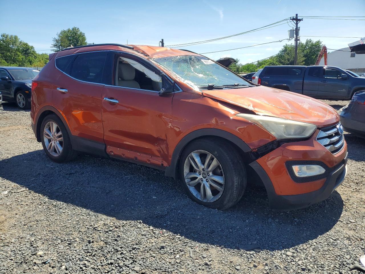 2013 Hyundai Santa Fe Sport 2.0t Orange vin: 5XYZU3LA2DG047239