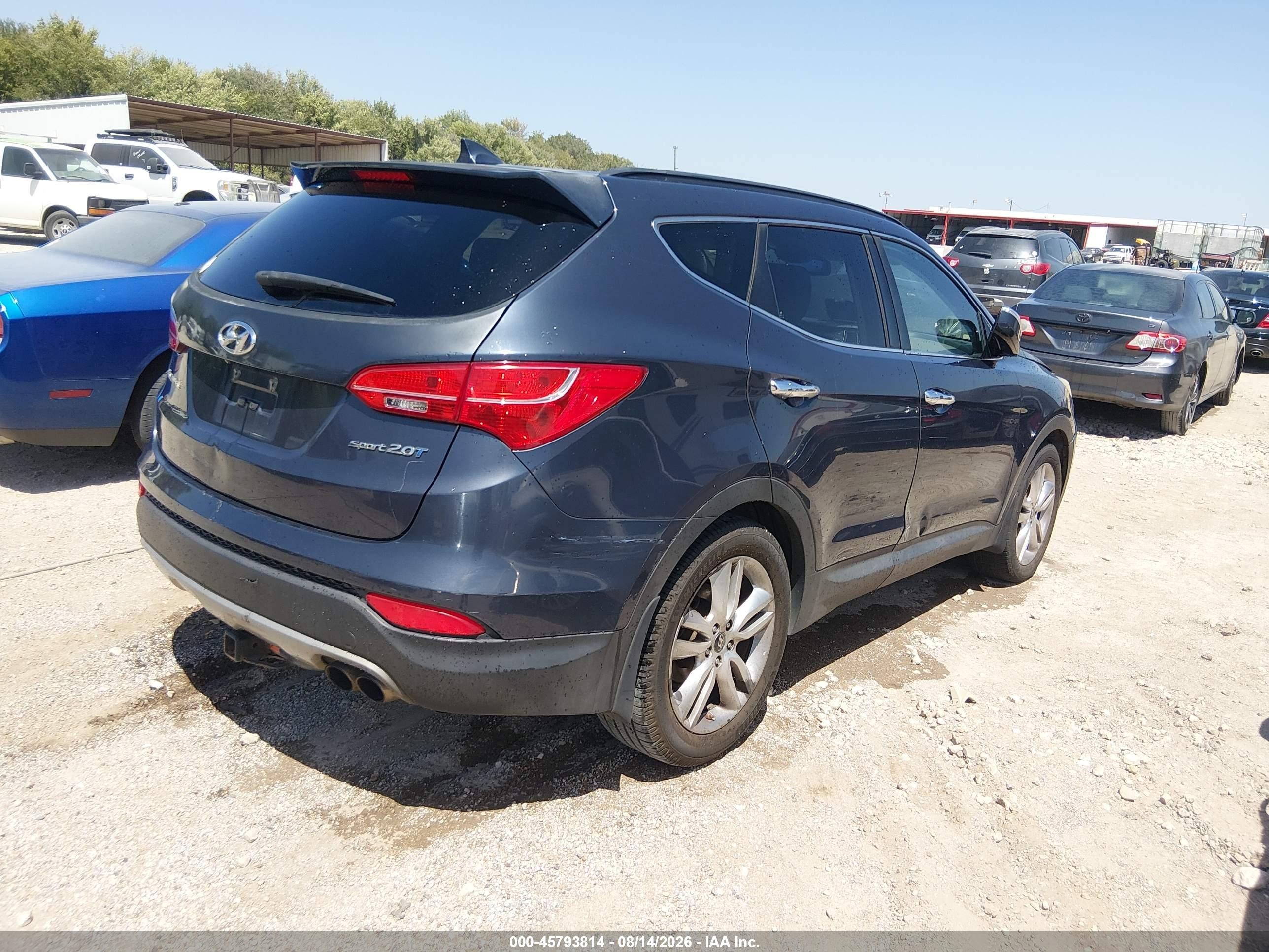 2013 Hyundai Santa Fe Sport 2.0t Blue vin: 5XYZU3LA2DG115927