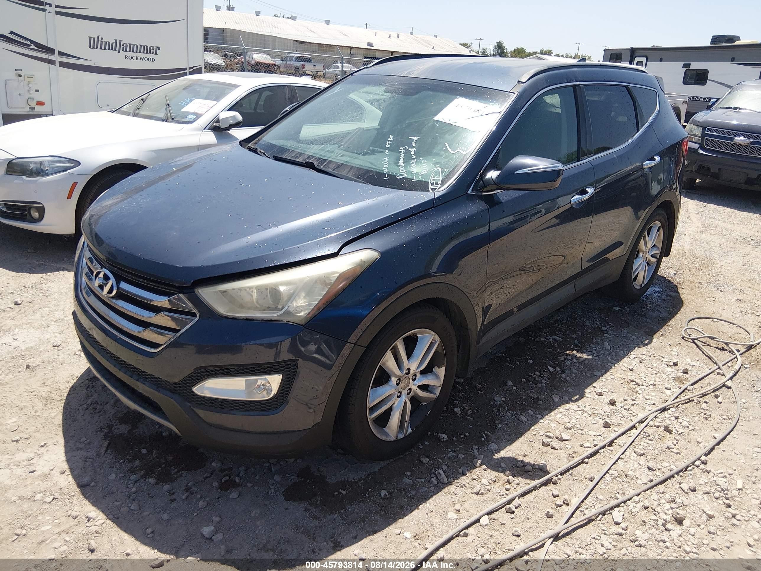 2013 Hyundai Santa Fe Sport 2.0t Blue vin: 5XYZU3LA2DG115927