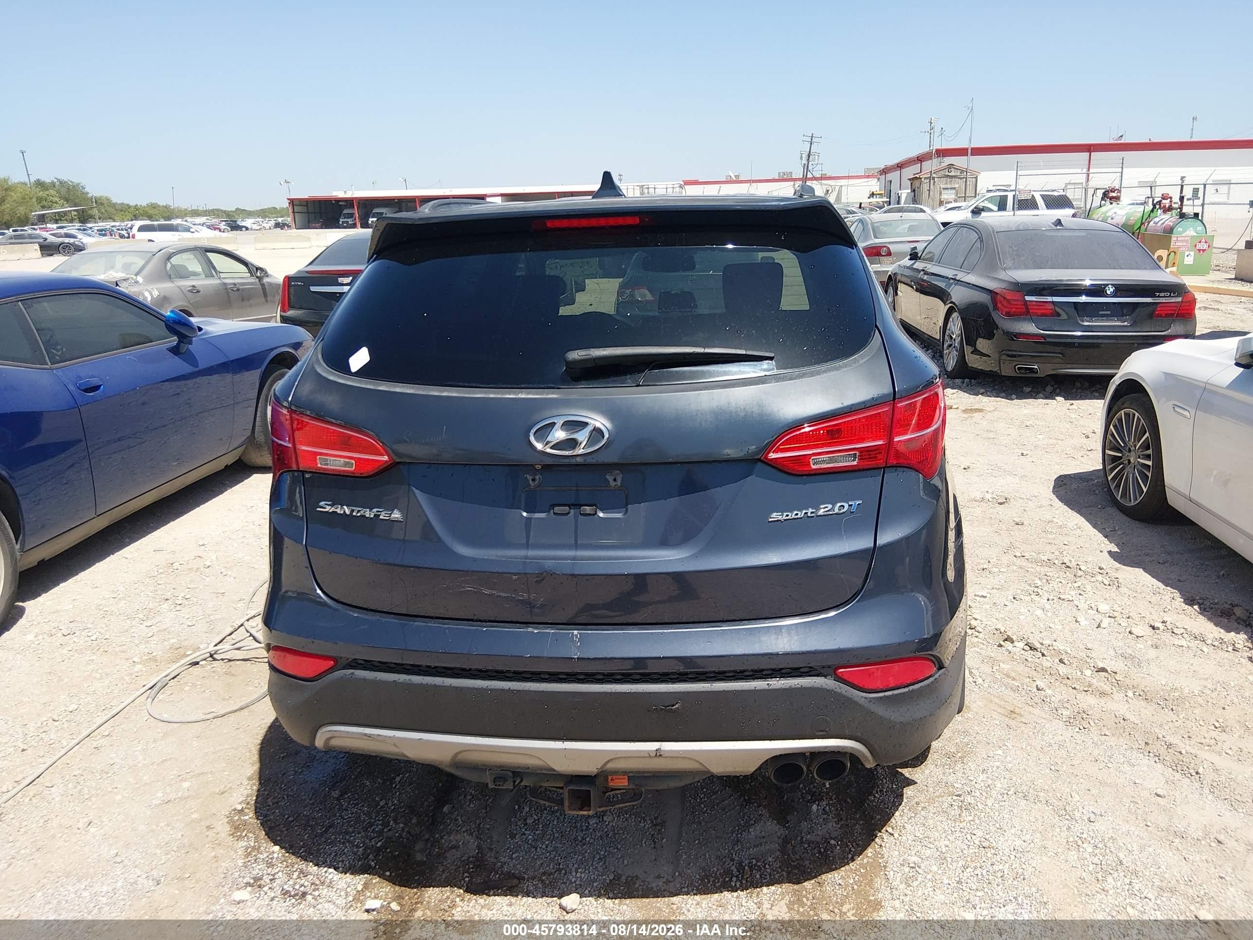 2013 Hyundai Santa Fe Sport 2.0t Blue vin: 5XYZU3LA2DG115927