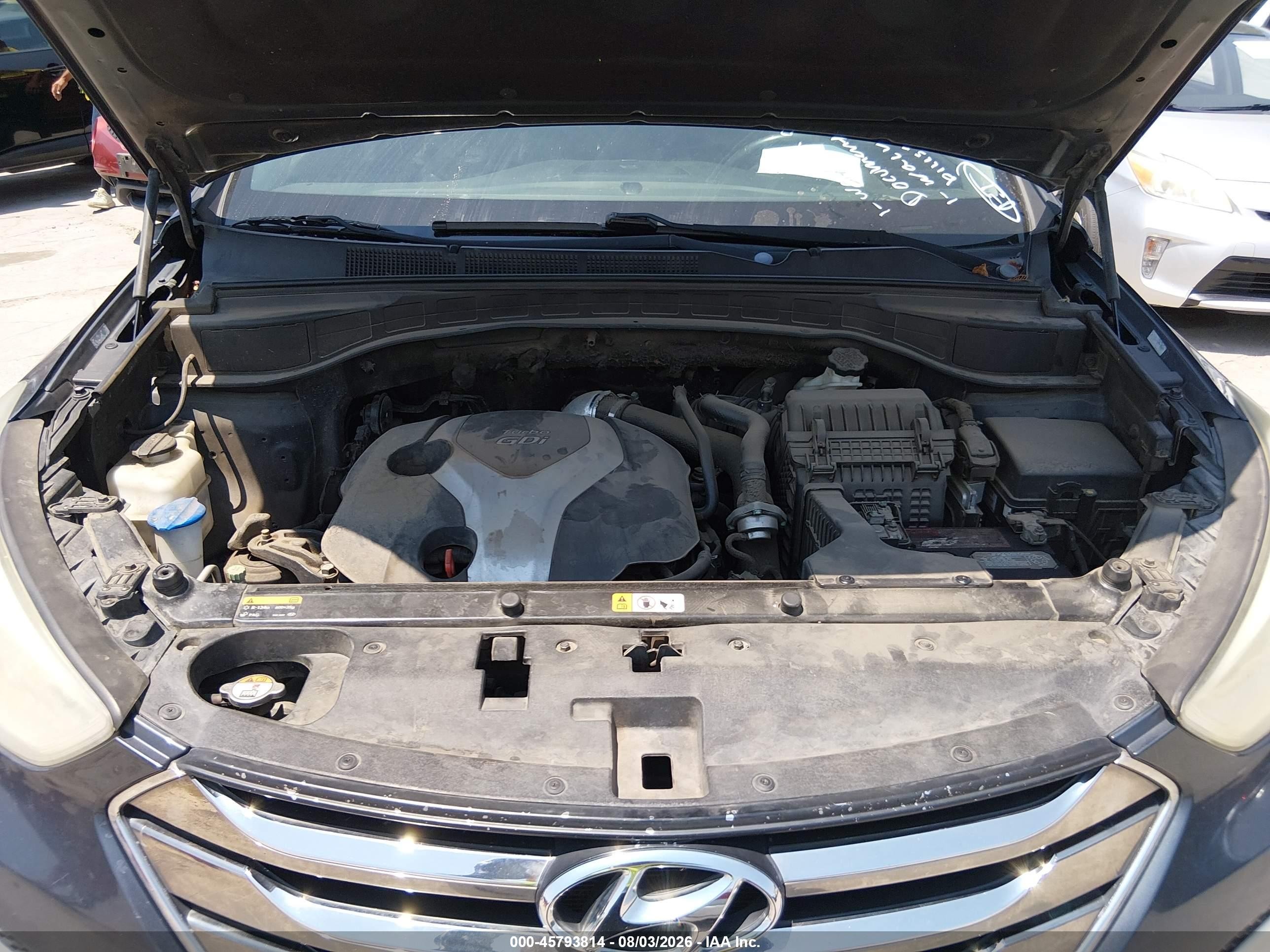 2013 Hyundai Santa Fe Sport 2.0t Blue vin: 5XYZU3LA2DG115927