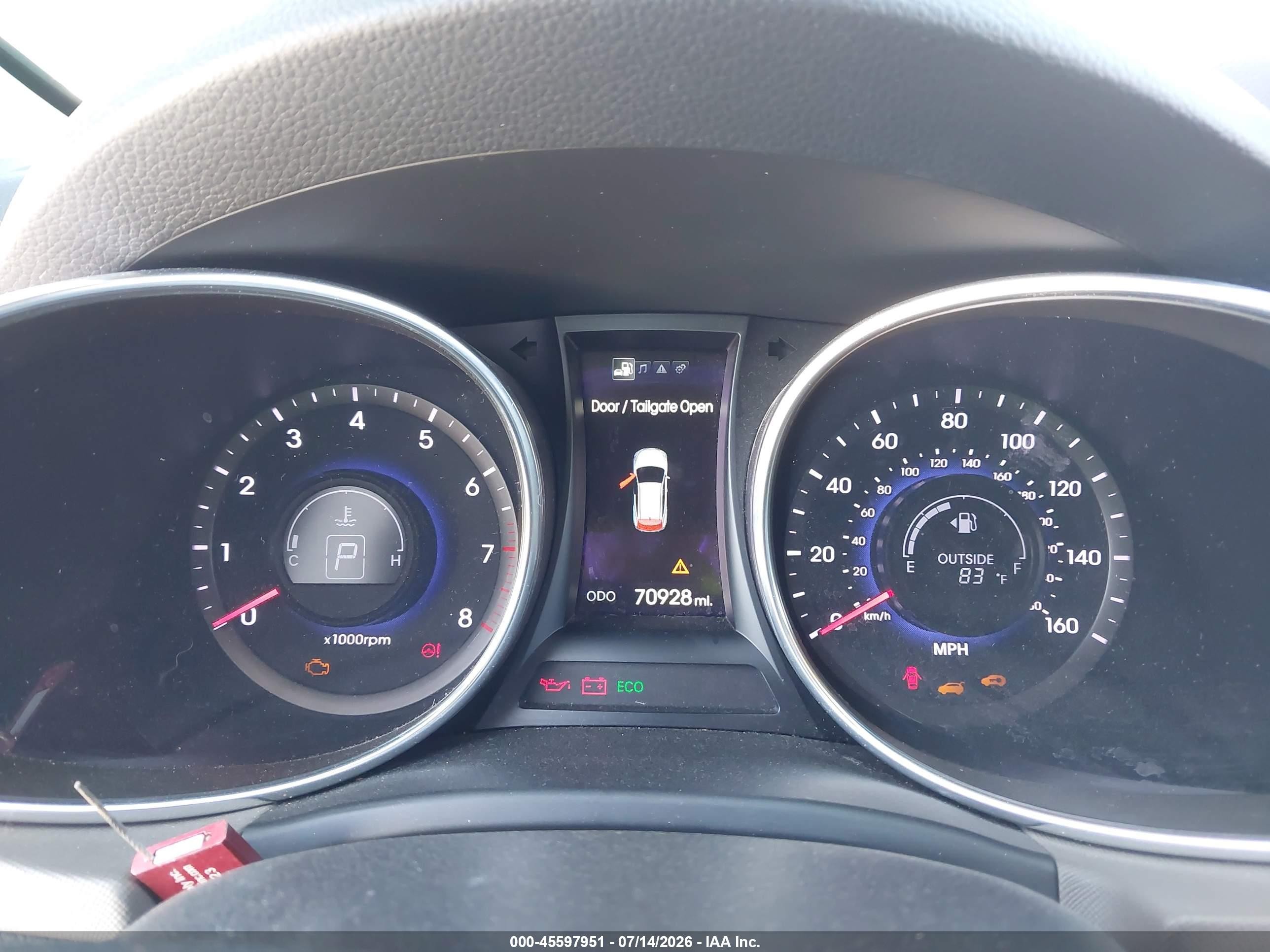 2014 Hyundai Santa Fe Sport 2.0l Turbo Tan vin: 5XYZU3LA2EG127223