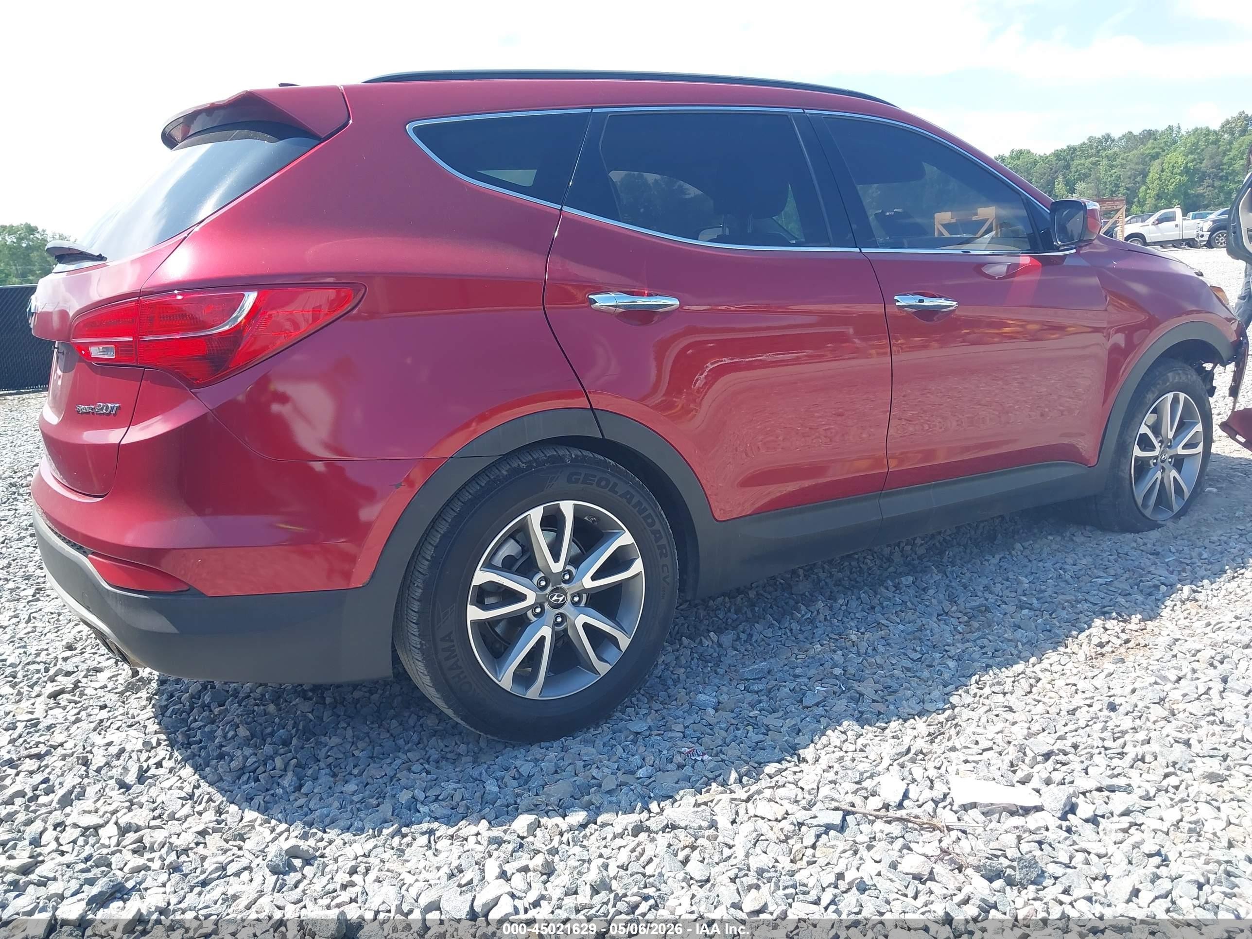 2014 Hyundai Santa Fe Sport 2.0l Turbo Red vin: 5XYZU3LA2EG127433