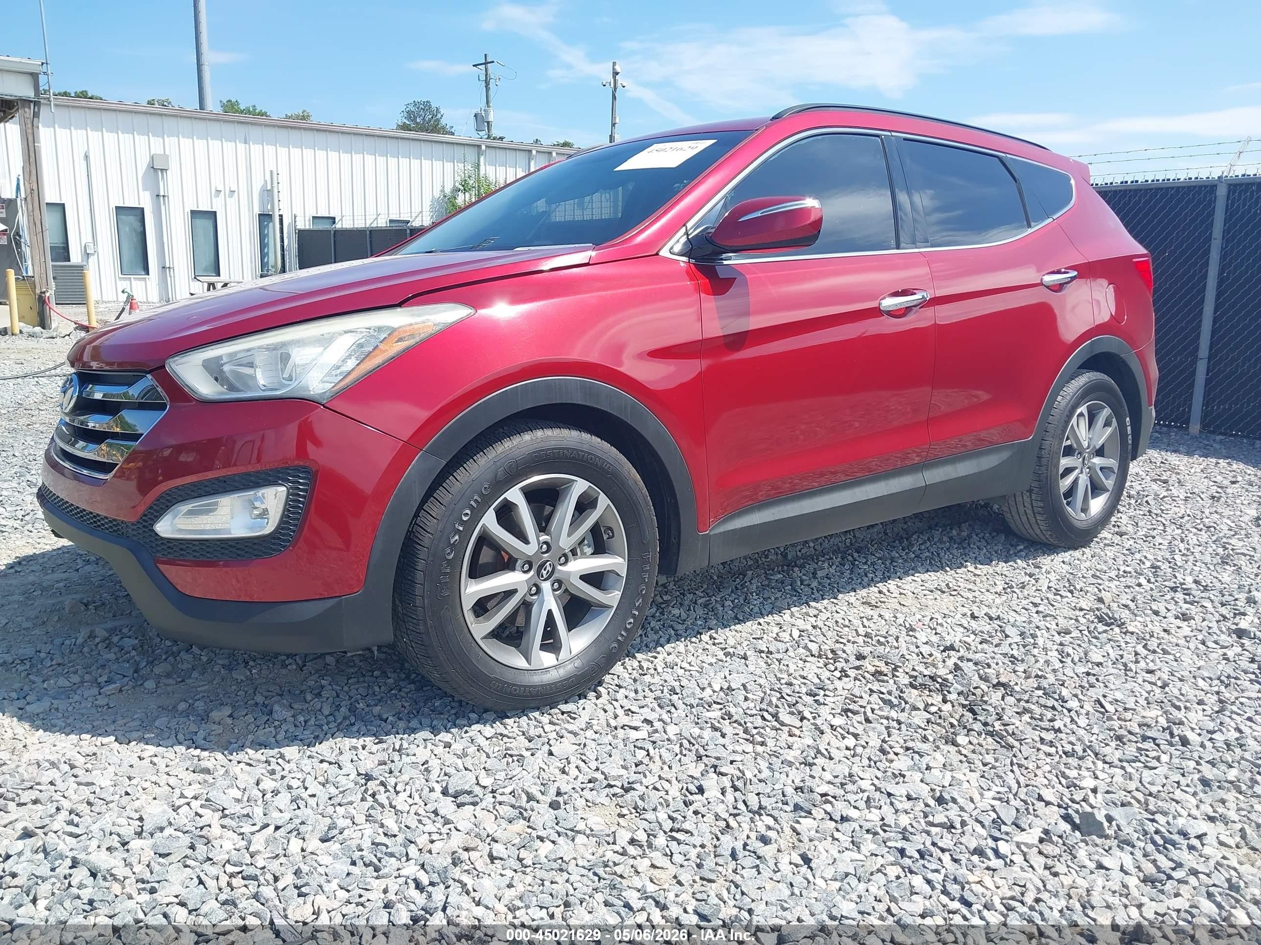 2014 Hyundai Santa Fe Sport 2.0l Turbo Red vin: 5XYZU3LA2EG127433