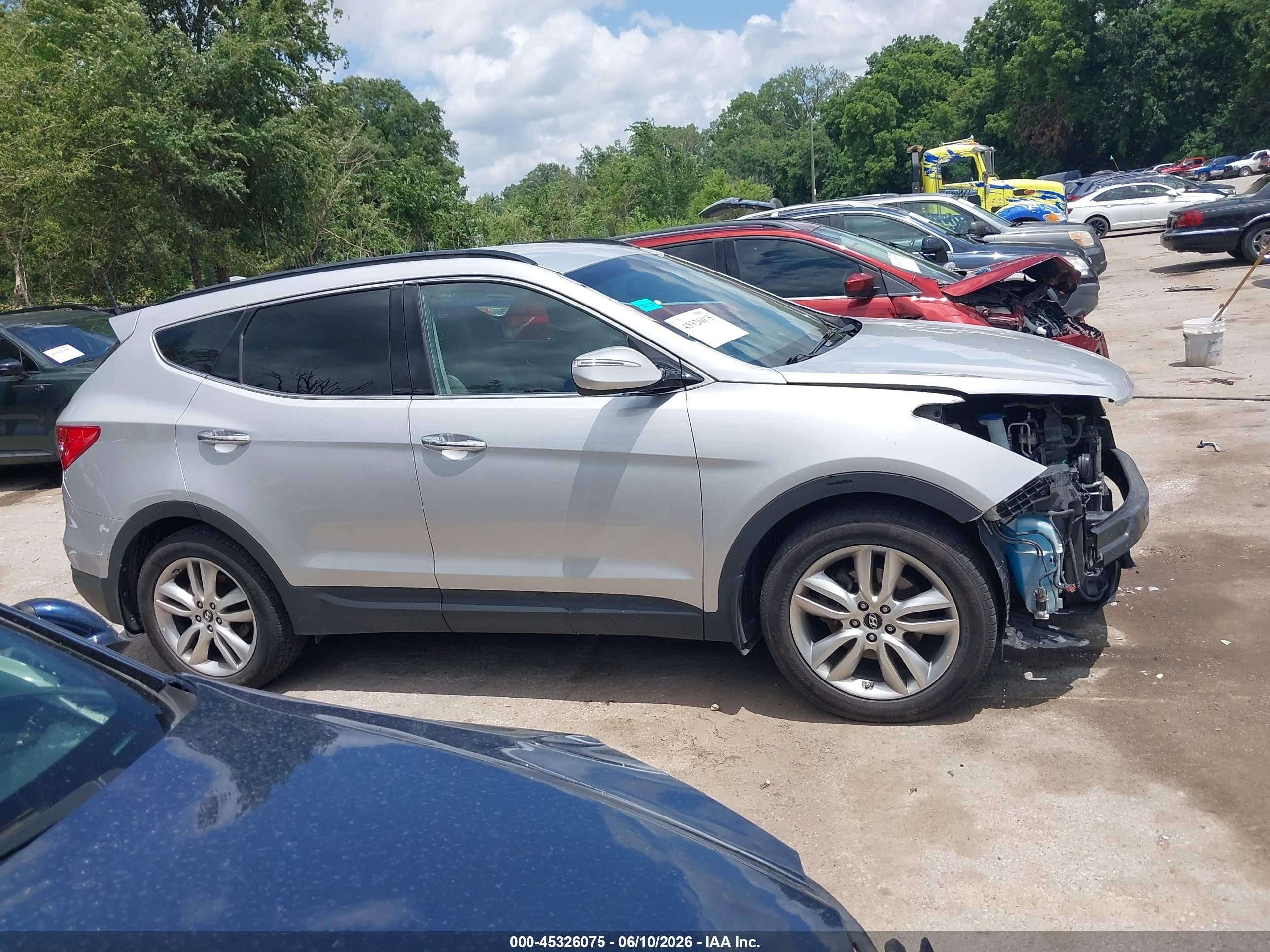 2014 Hyundai Santa Fe Sport 2.0l Turbo Gray vin: 5XYZU3LA2EG185123