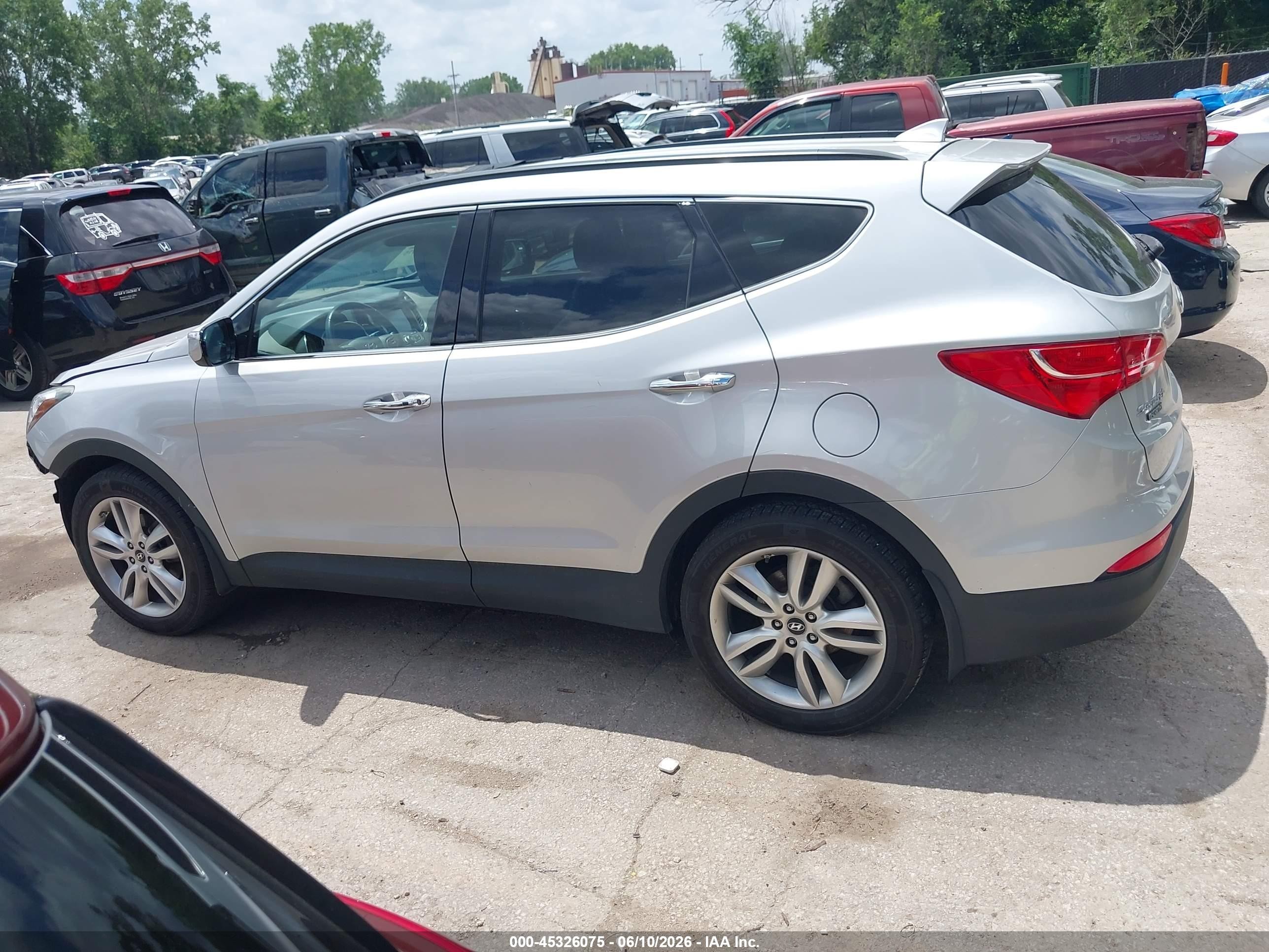 2014 Hyundai Santa Fe Sport 2.0l Turbo Gray vin: 5XYZU3LA2EG185123