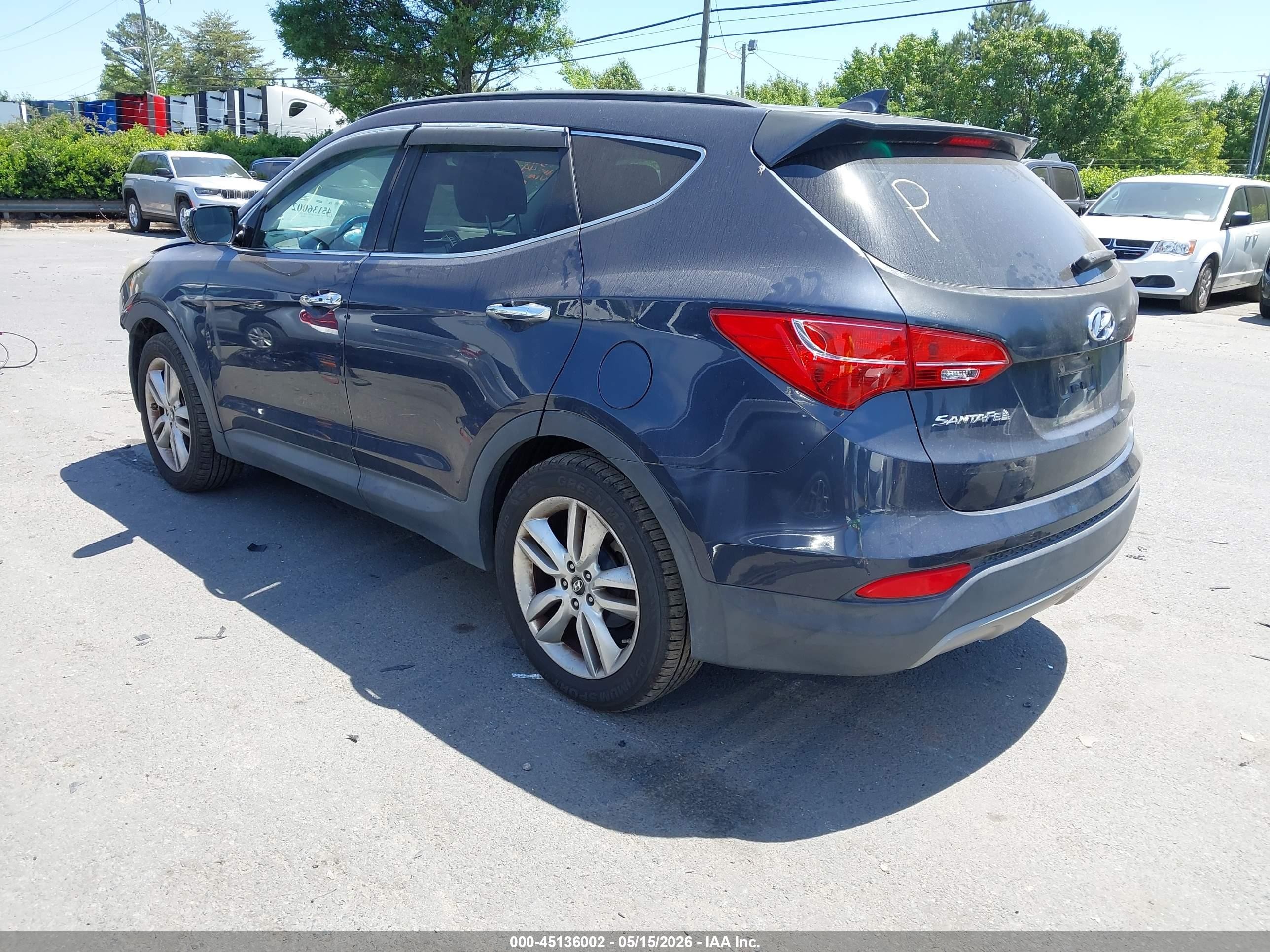 2014 Hyundai Santa Fe Sport 2.0l Turbo Gray vin: 5XYZU3LA2EG193335