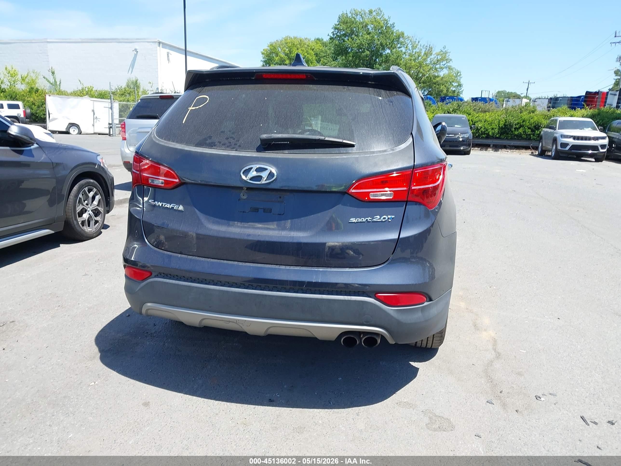 2014 Hyundai Santa Fe Sport 2.0l Turbo Gray vin: 5XYZU3LA2EG193335