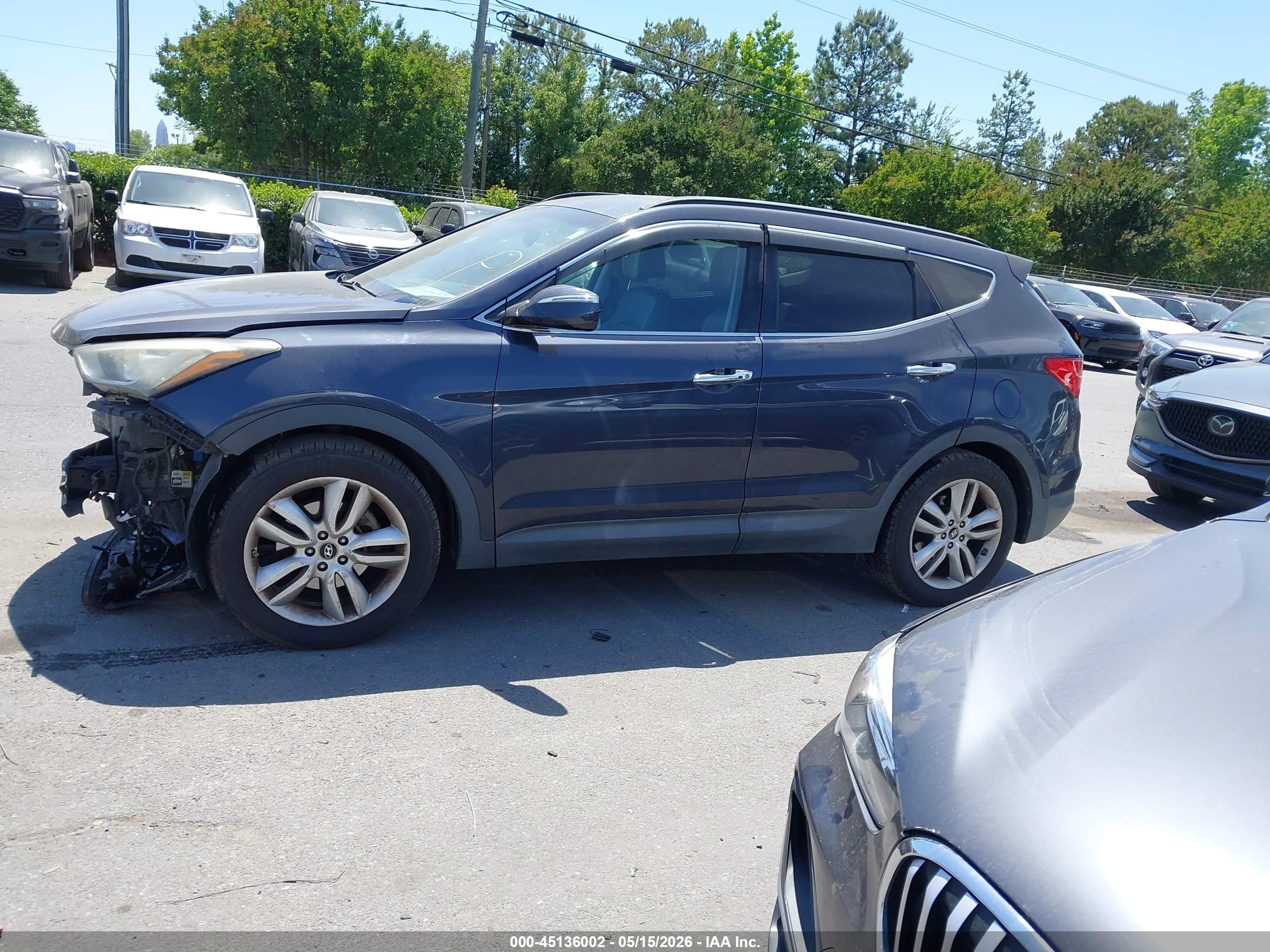 2014 Hyundai Santa Fe Sport 2.0l Turbo Gray vin: 5XYZU3LA2EG193335