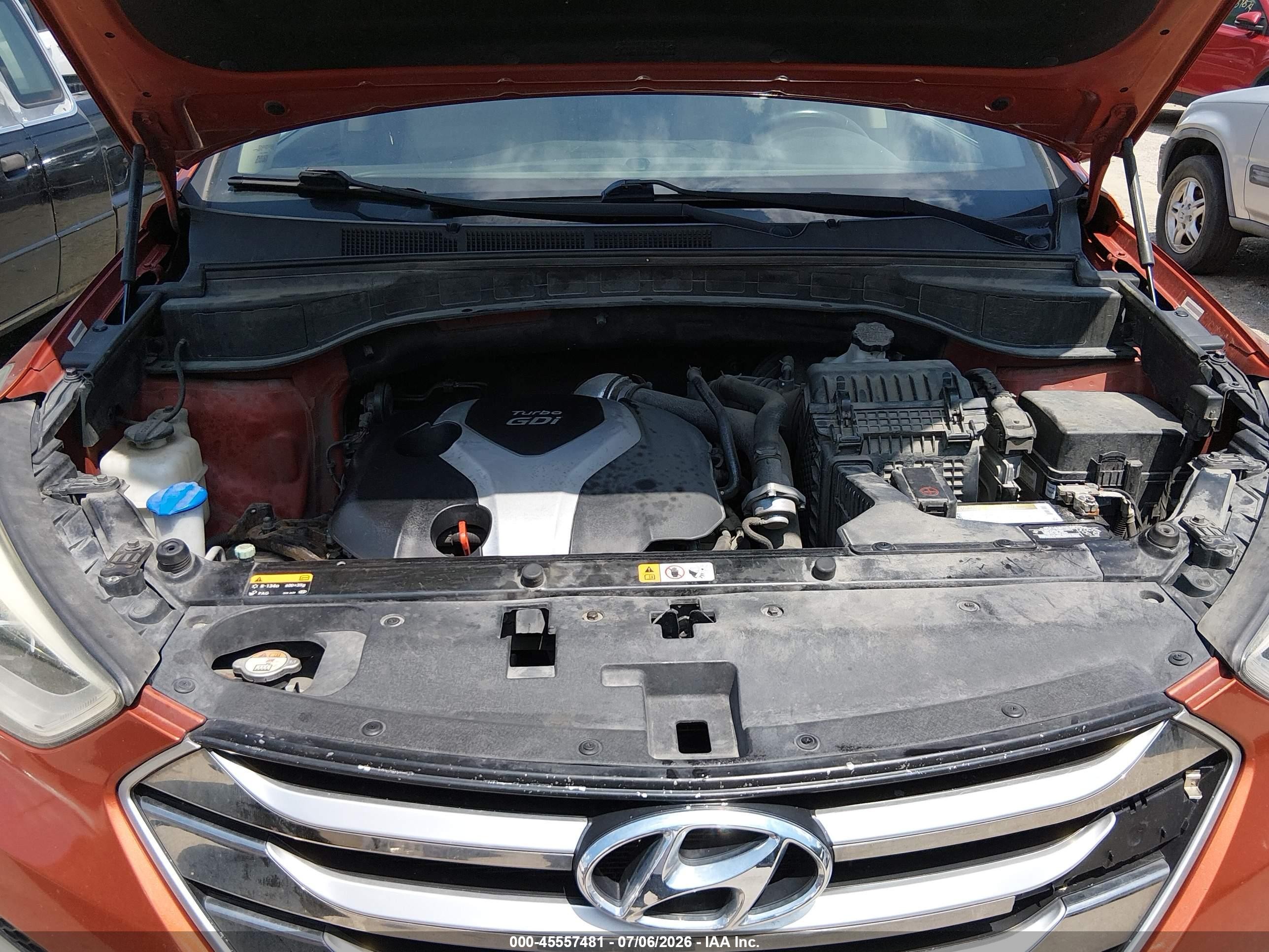 2015 Hyundai Santa Fe Sport 2.0l Turbo Orange vin: 5XYZU3LA2FG275342