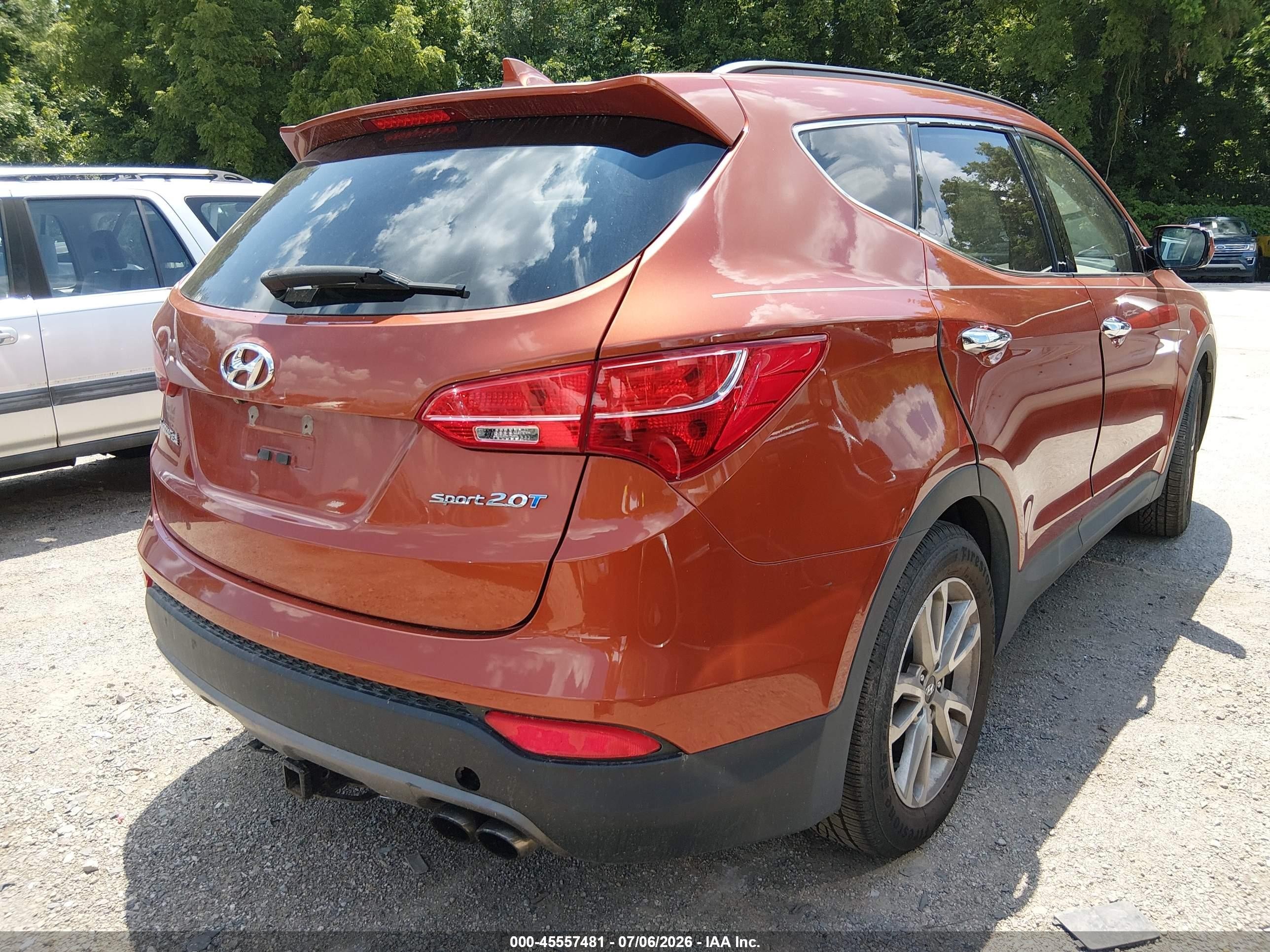 2015 Hyundai Santa Fe Sport 2.0l Turbo Orange vin: 5XYZU3LA2FG275342