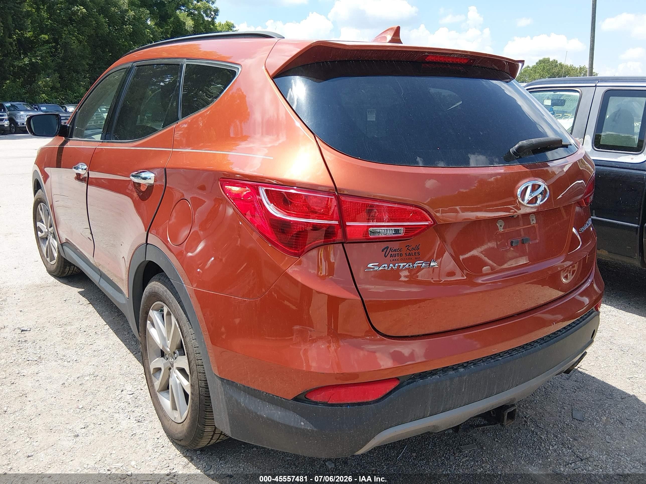 2015 Hyundai Santa Fe Sport 2.0l Turbo Orange vin: 5XYZU3LA2FG275342