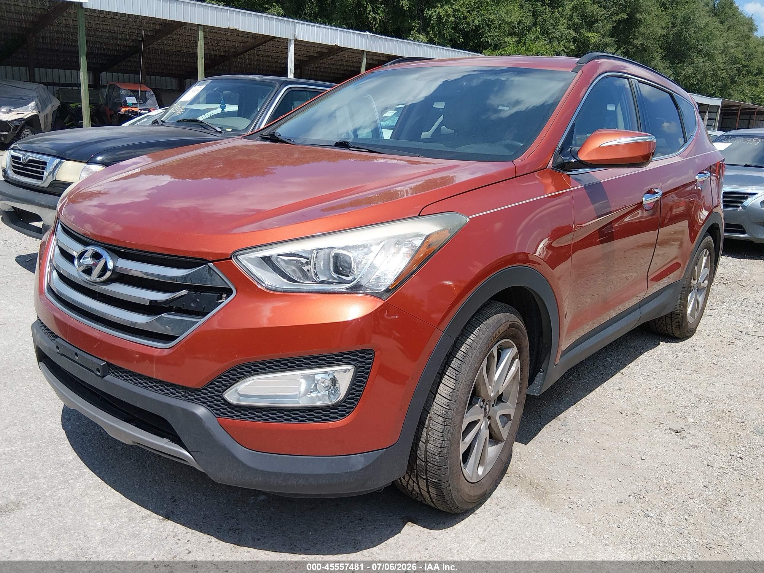 2015 Hyundai Santa Fe Sport 2.0l Turbo Orange vin: 5XYZU3LA2FG275342