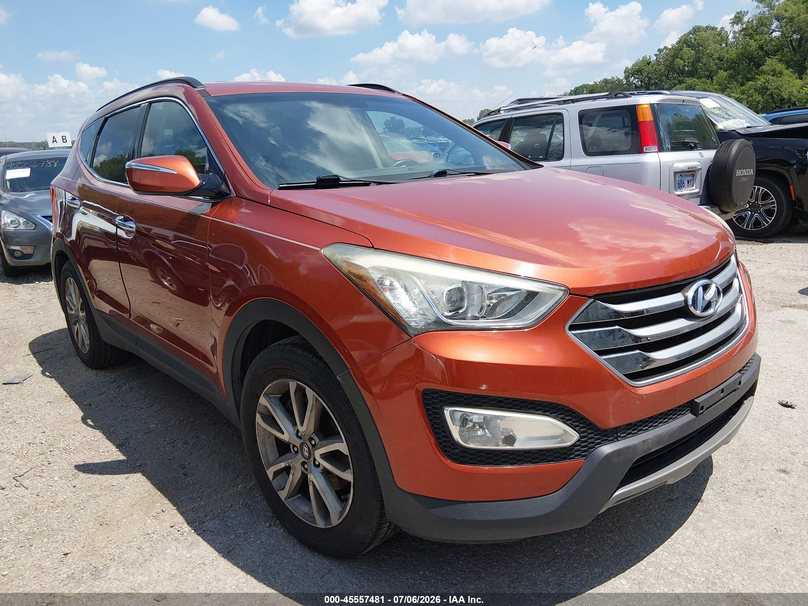 2015 Hyundai Santa Fe Sport 2.0l Turbo Orange vin: 5XYZU3LA2FG275342