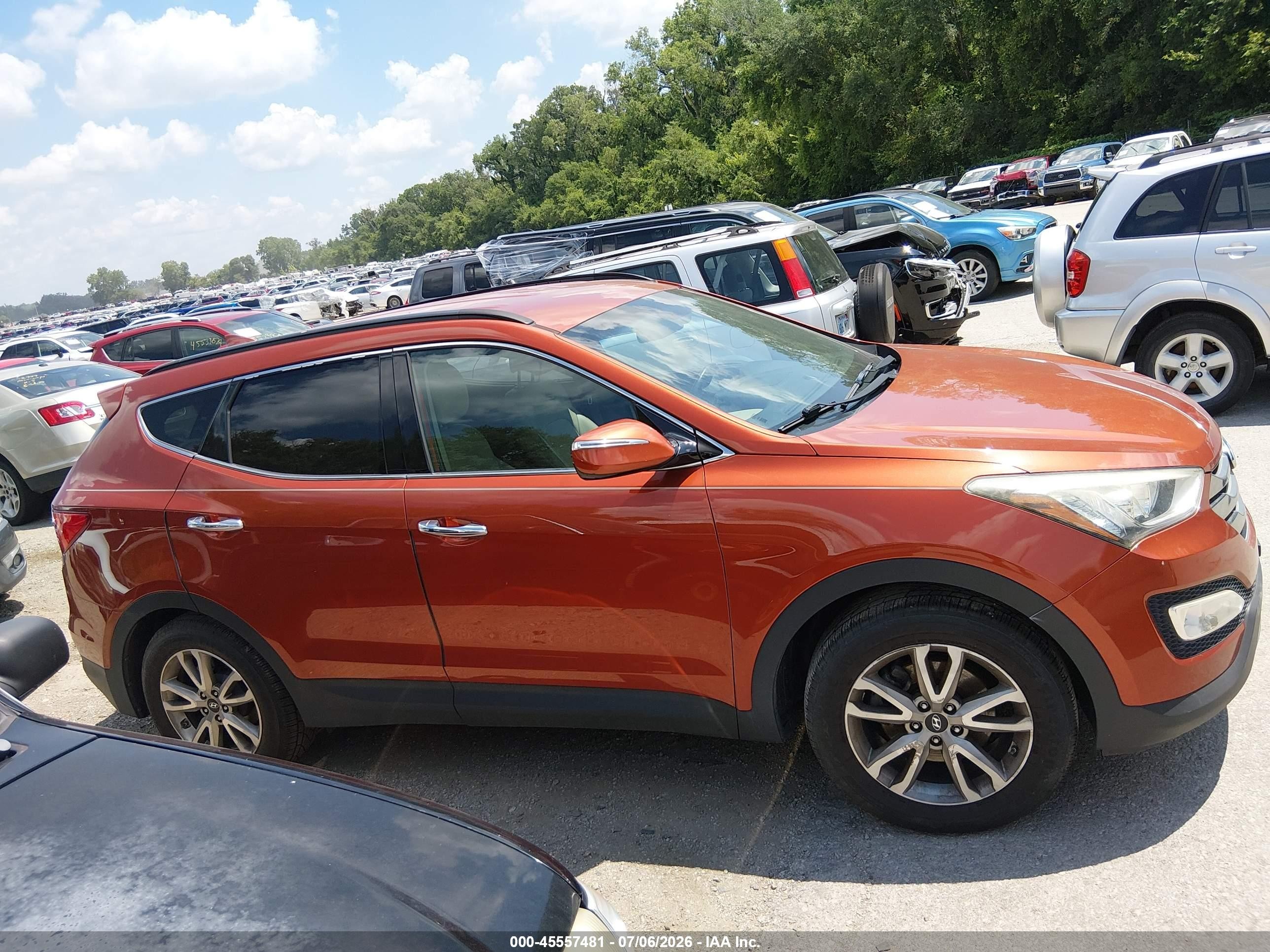 2015 Hyundai Santa Fe Sport 2.0l Turbo Orange vin: 5XYZU3LA2FG275342