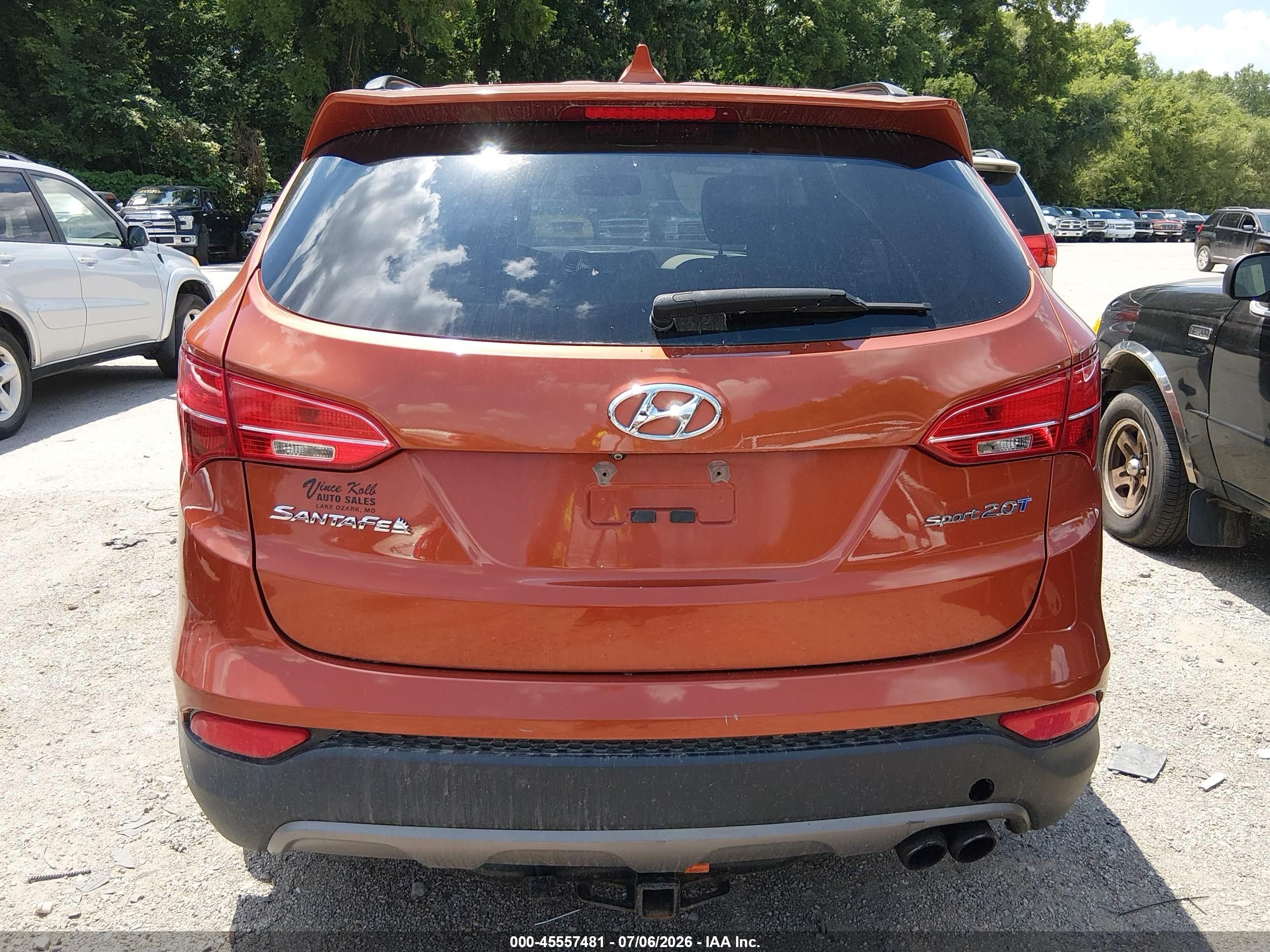 2015 Hyundai Santa Fe Sport 2.0l Turbo Orange vin: 5XYZU3LA2FG275342