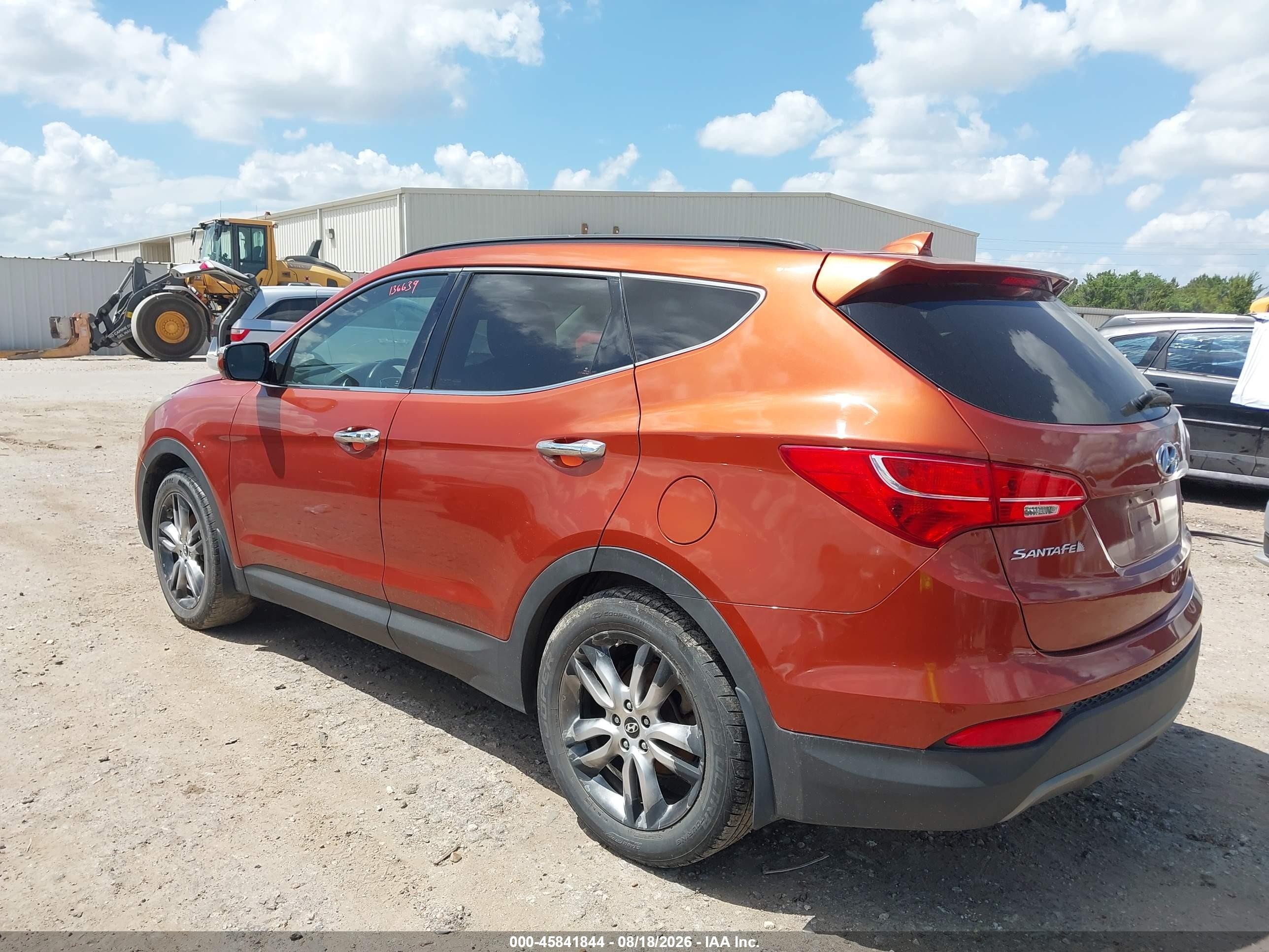 2013 Hyundai Santa Fe Sport 2.0t Оранжевый vin: 5XYZU3LA3DG059996