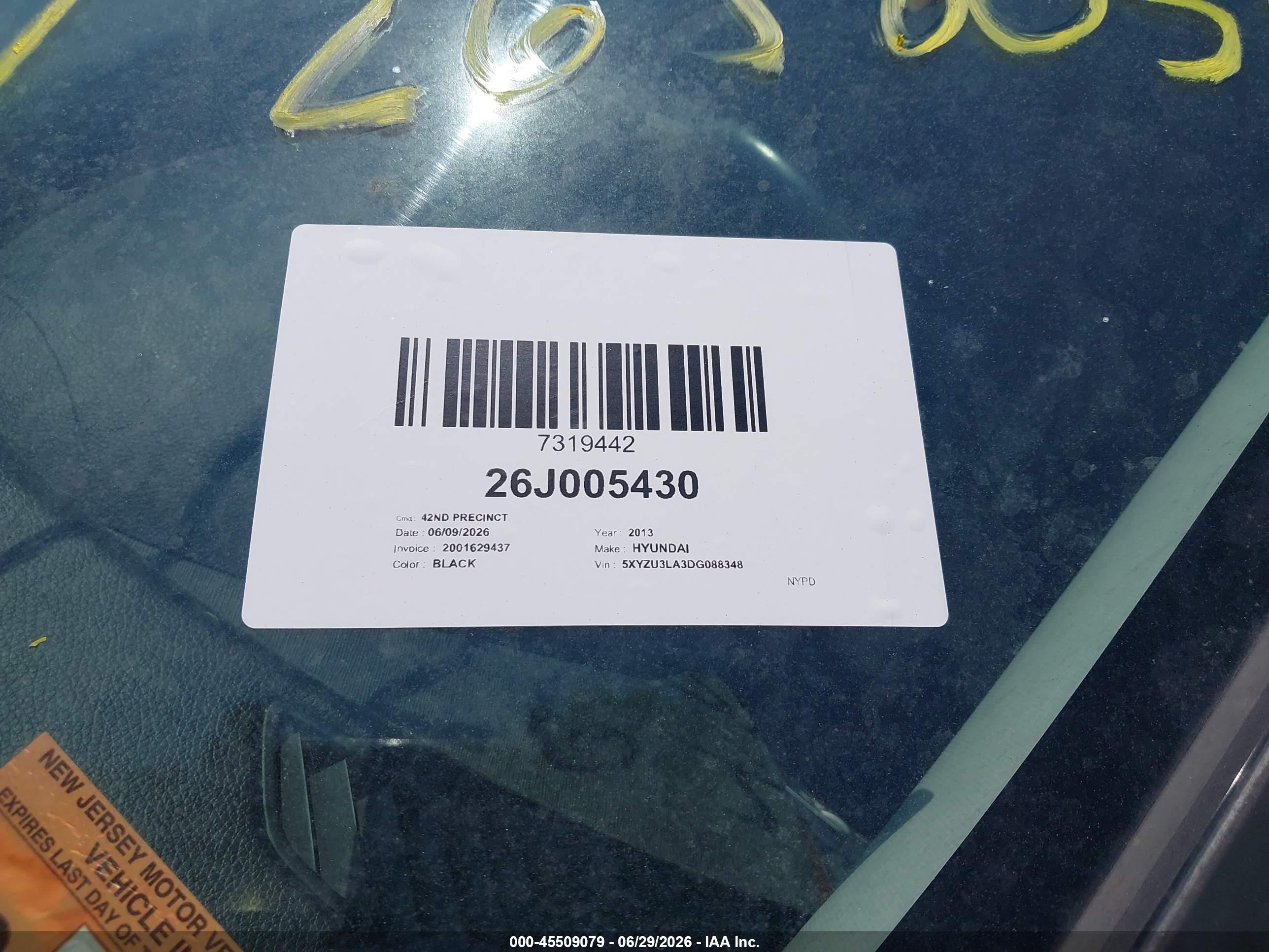 2013 Hyundai Santa Fe Sport 2.0t Black vin: 5XYZU3LA3DG088348