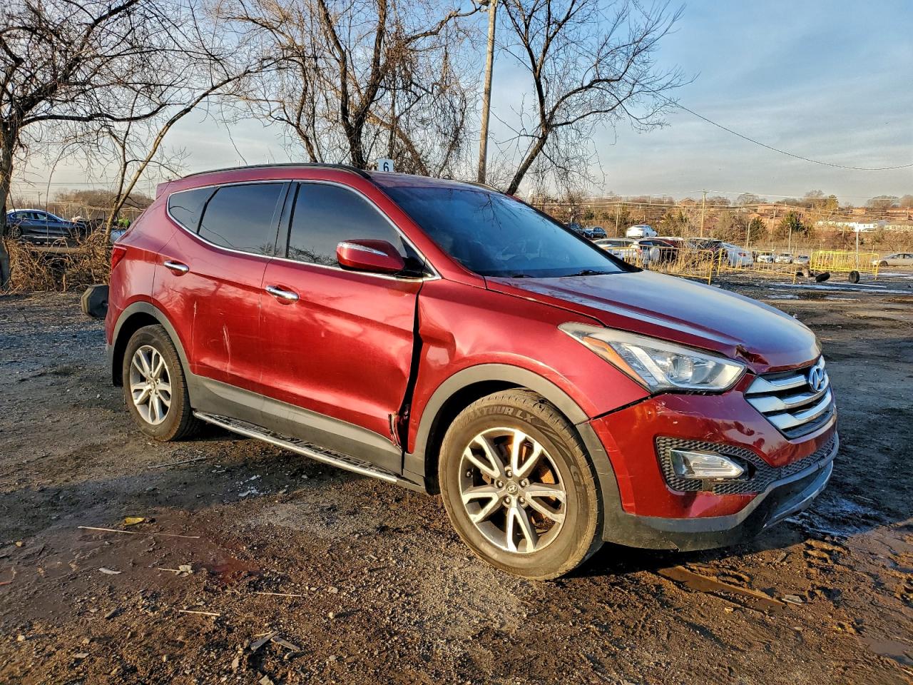 2014 Hyundai Santa Fe Sport 2.0t Red vin: 5XYZU3LA3EG125576