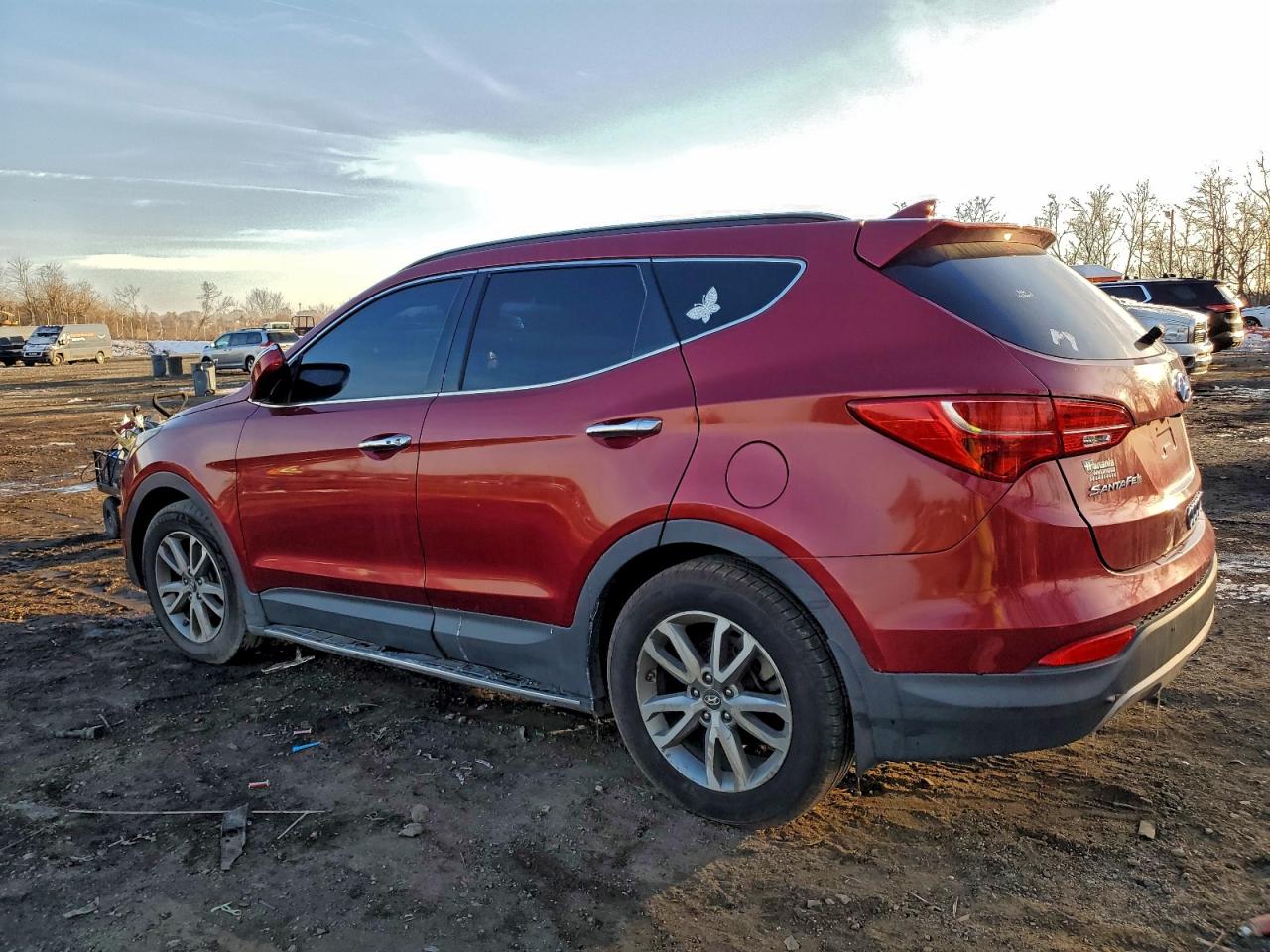 2014 Hyundai Santa Fe Sport 2.0t Red vin: 5XYZU3LA3EG125576