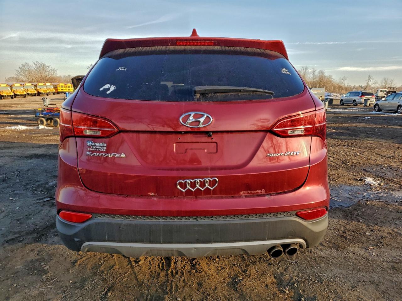 2014 Hyundai Santa Fe Sport 2.0t Red vin: 5XYZU3LA3EG125576
