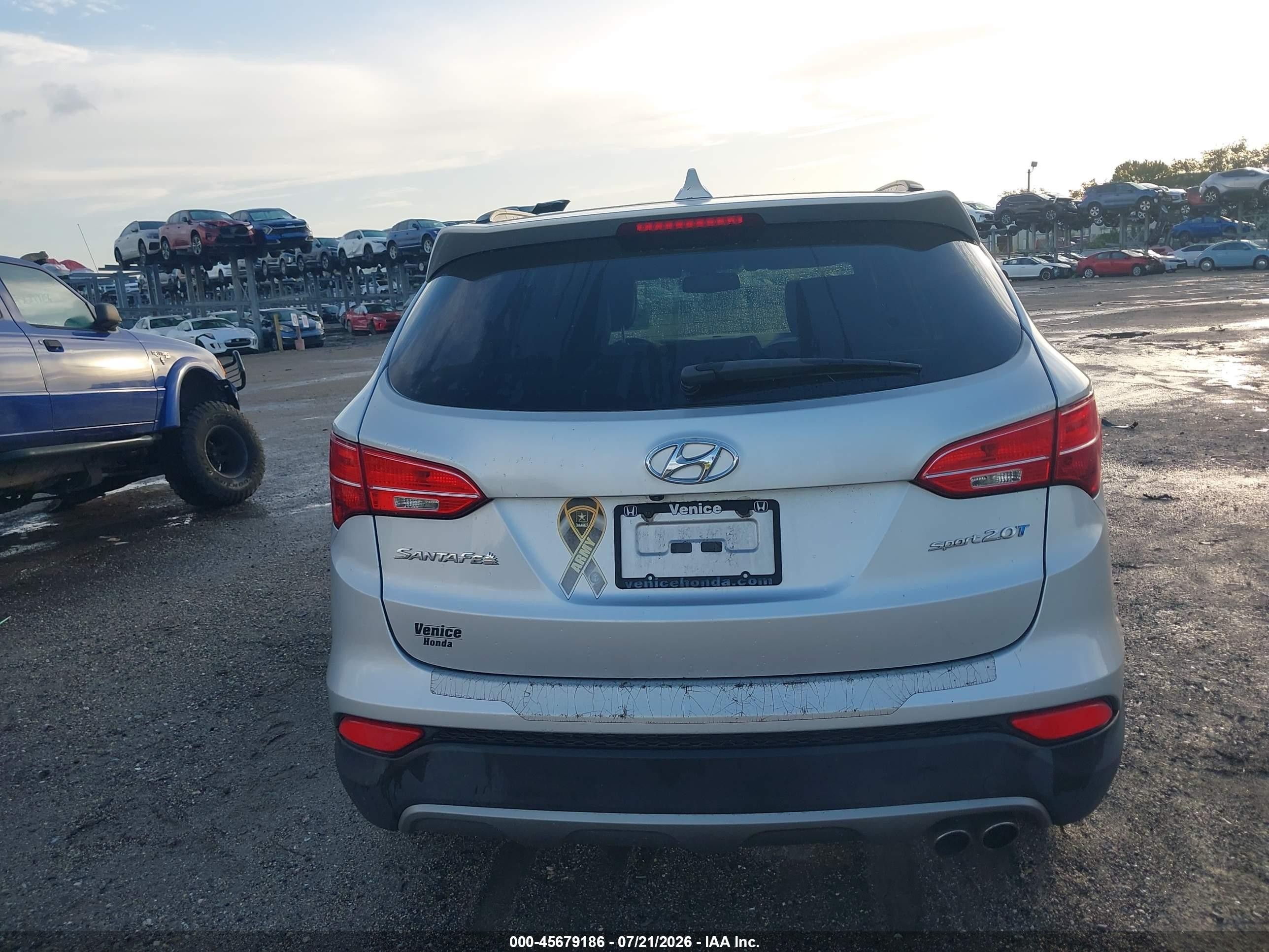 2014 Hyundai Santa Fe Sport 2.0l Turbo Silver vin: 5XYZU3LA3EG160361