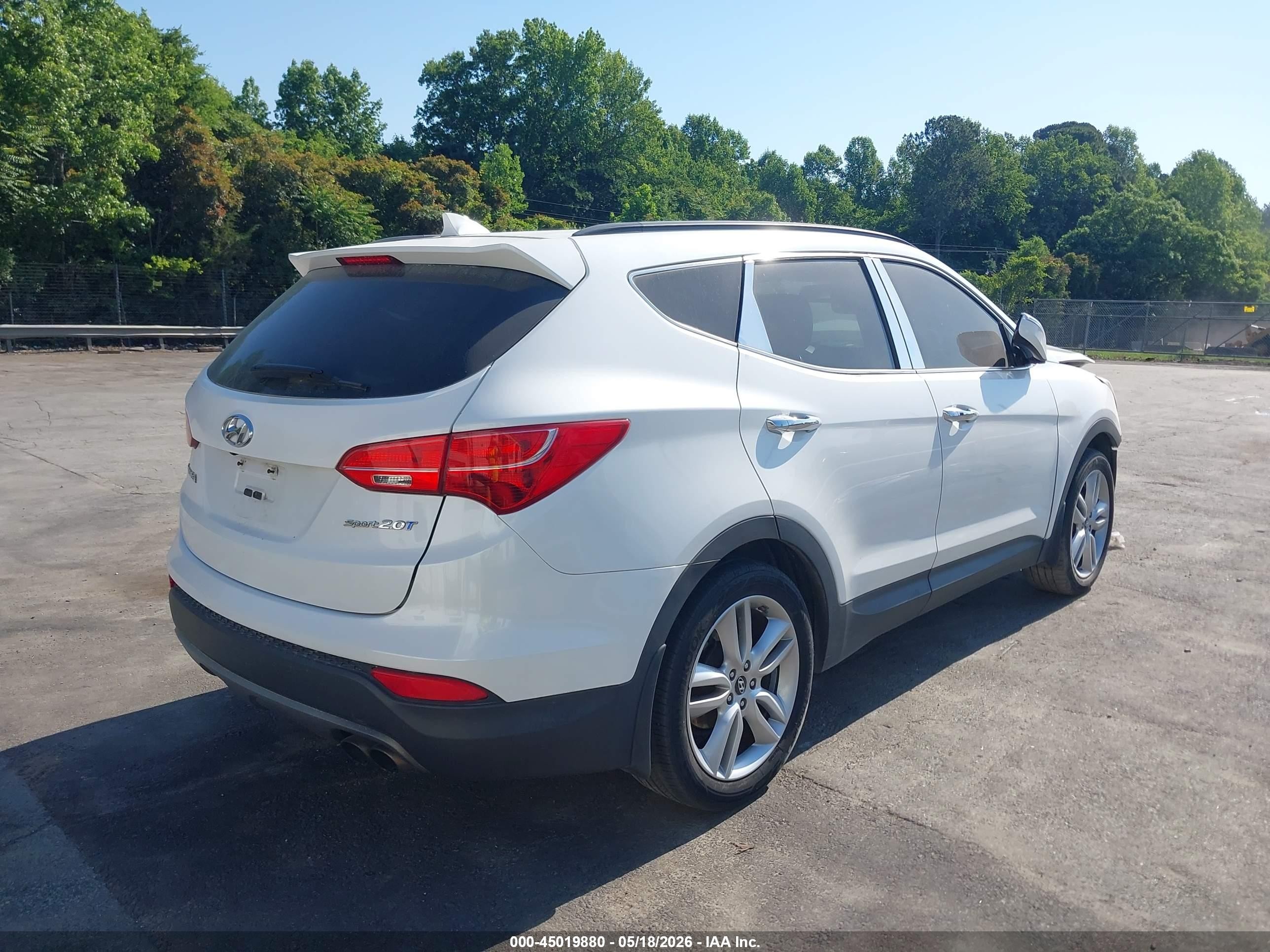 2014 Hyundai Santa Fe Sport 2.0l Turbo White vin: 5XYZU3LA3EG189181