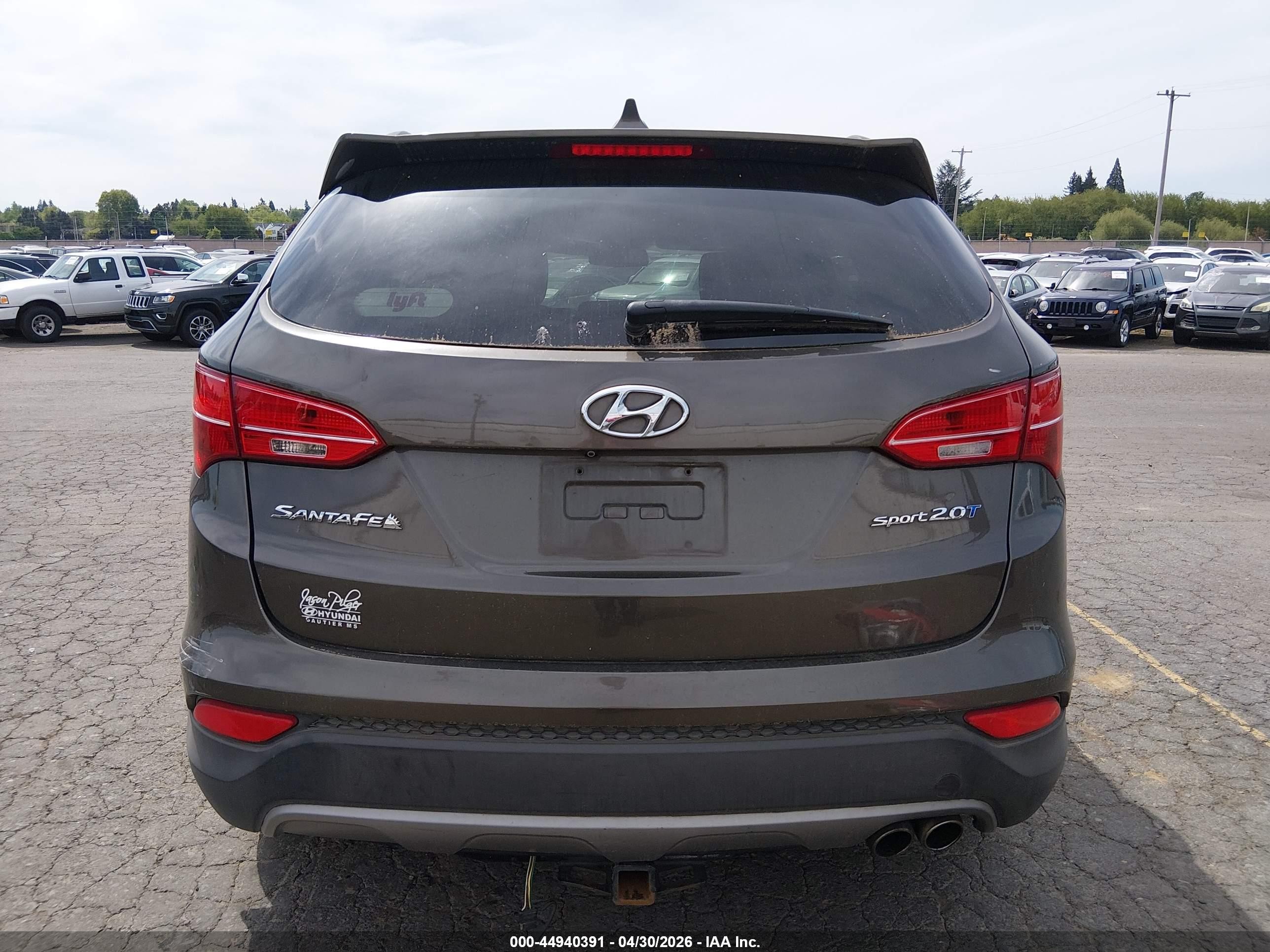 2014 Hyundai Santa Fe Sport 2.0l Turbo Gray vin: 5XYZU3LA3EG204875