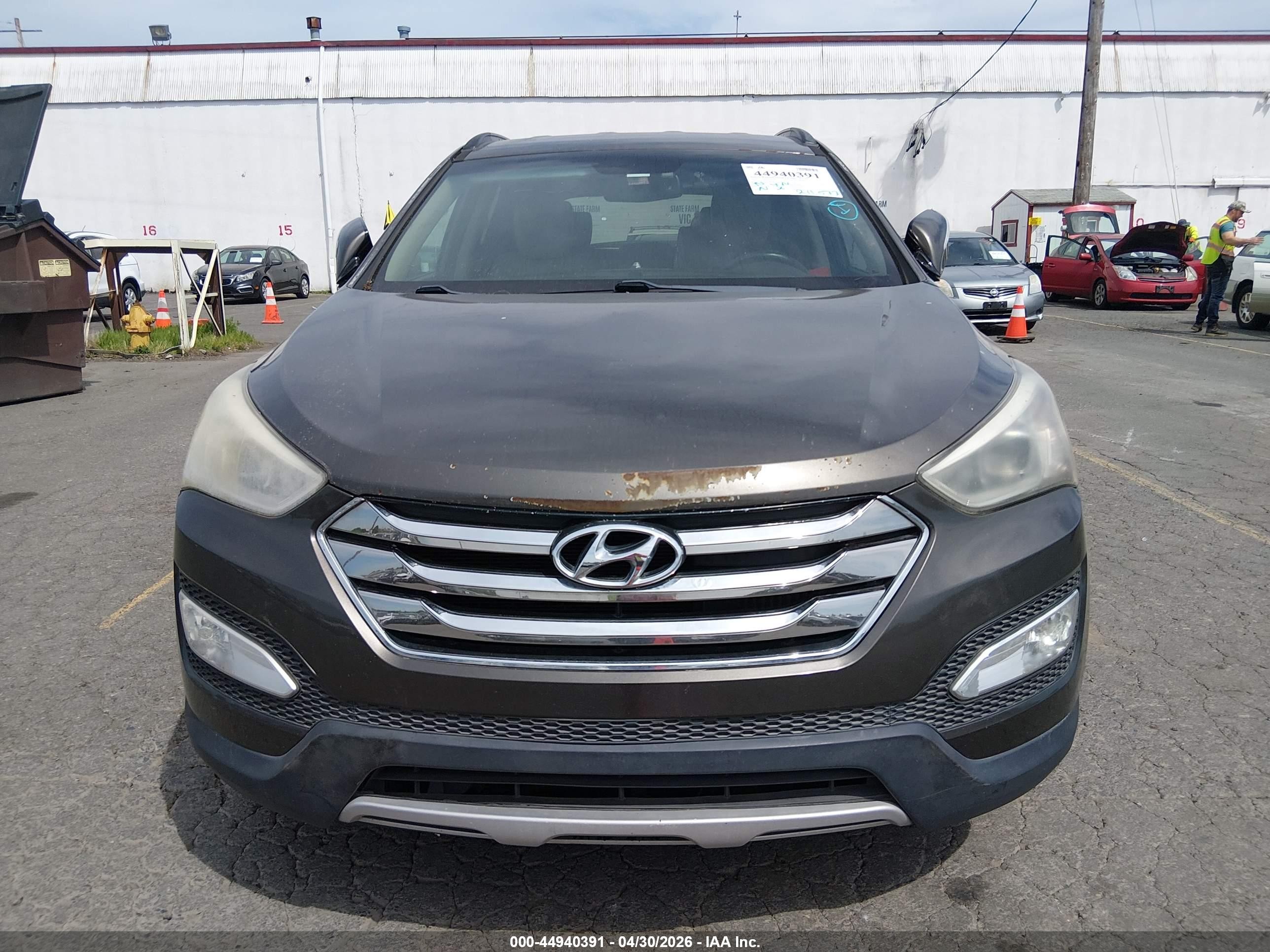 2014 Hyundai Santa Fe Sport 2.0l Turbo Gray vin: 5XYZU3LA3EG204875