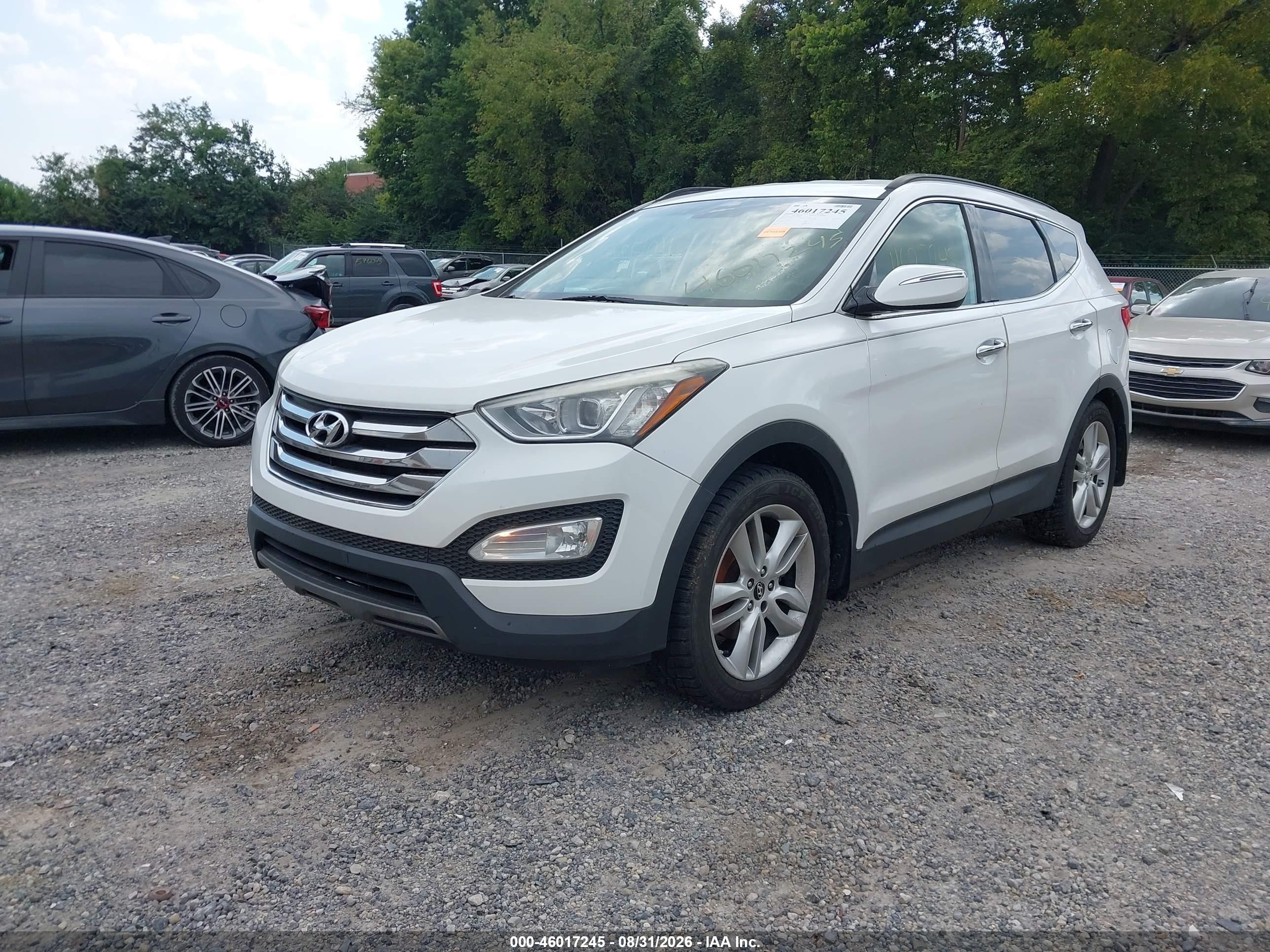 2014 Hyundai Santa Fe Sport 2.0l Turbo Белый vin: 5XYZU3LA3EG219814