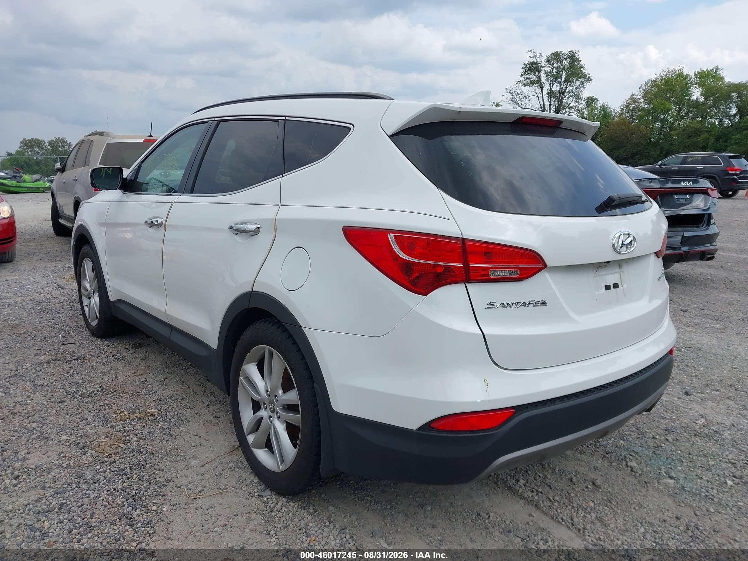 2014 Hyundai Santa Fe Sport 2.0l Turbo Белый vin: 5XYZU3LA3EG219814