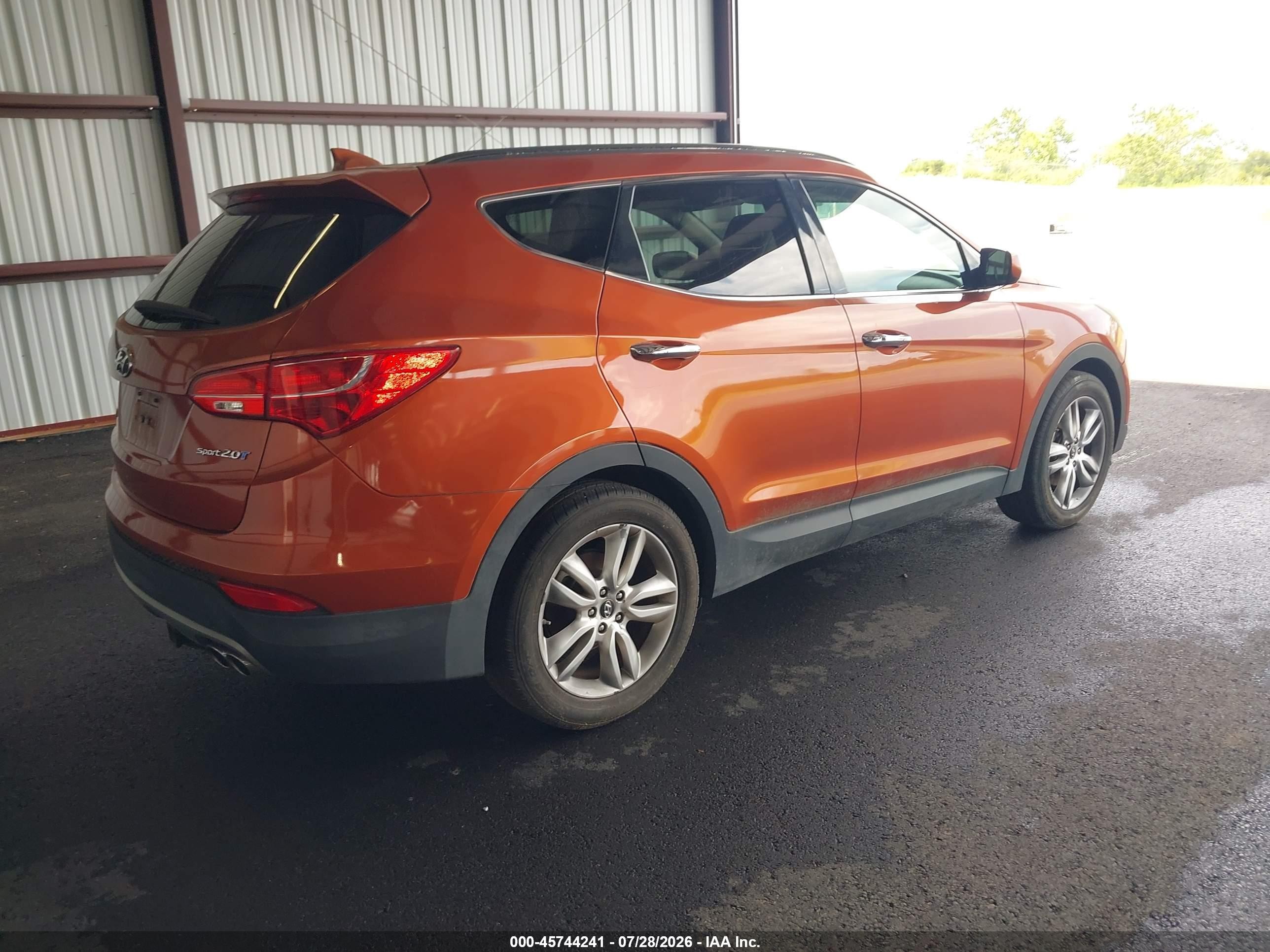 2013 Hyundai Santa Fe Sport 2.0t Orange vin: 5XYZU3LA4DG006448
