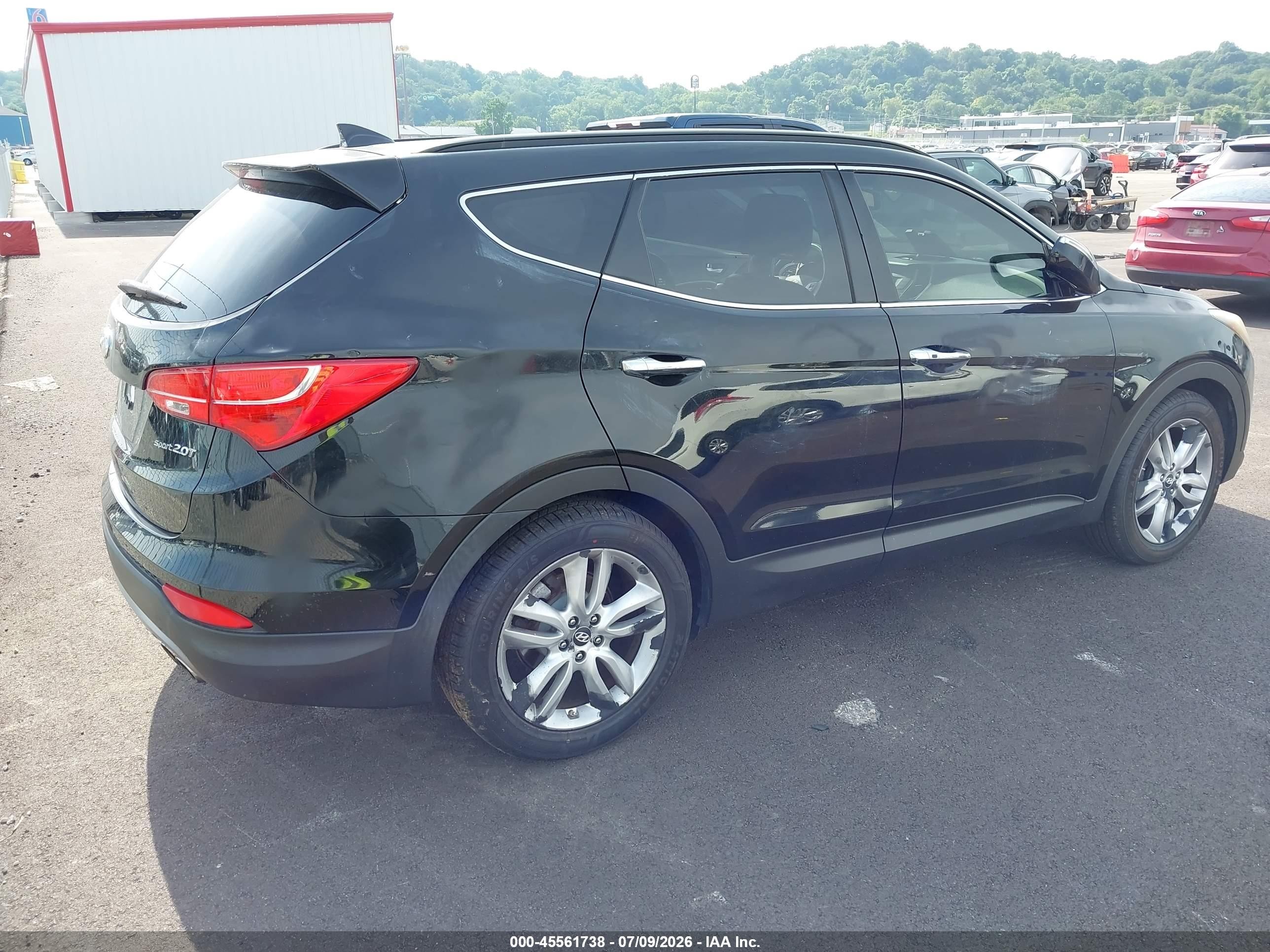 2013 Hyundai Santa Fe Sport 2.0t Черный vin: 5XYZU3LA4DG024934