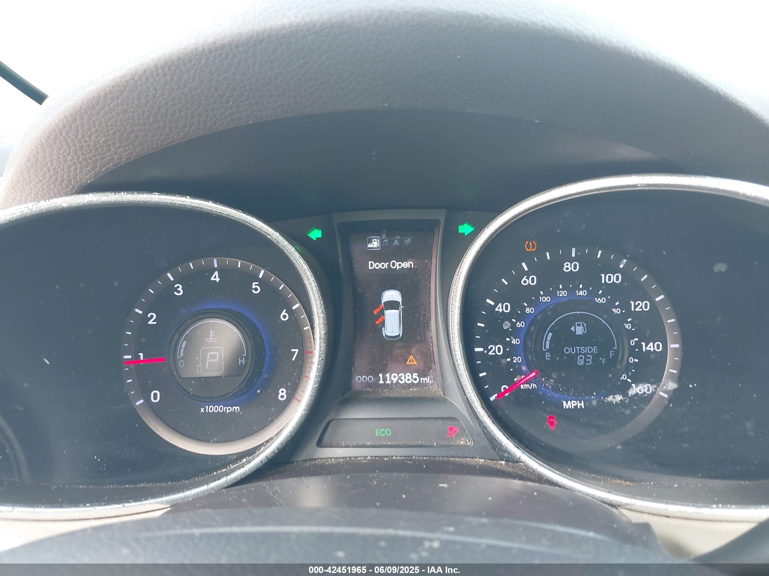 2013 Hyundai Santa Fe Sport 2.0t Red vin: 5XYZU3LA4DG054595