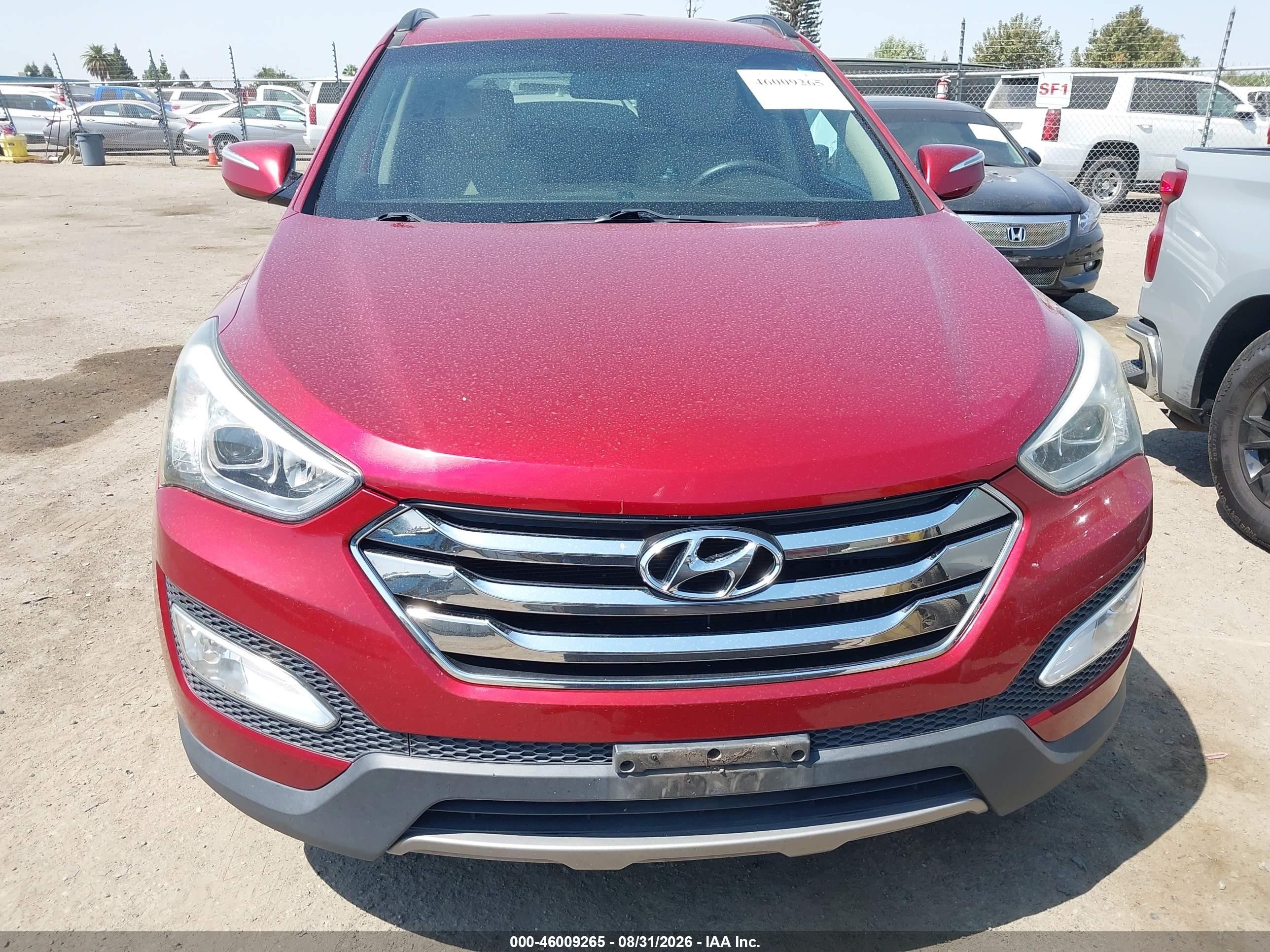 2013 Hyundai Santa Fe Sport 2.0t Red vin: 5XYZU3LA4DG066679