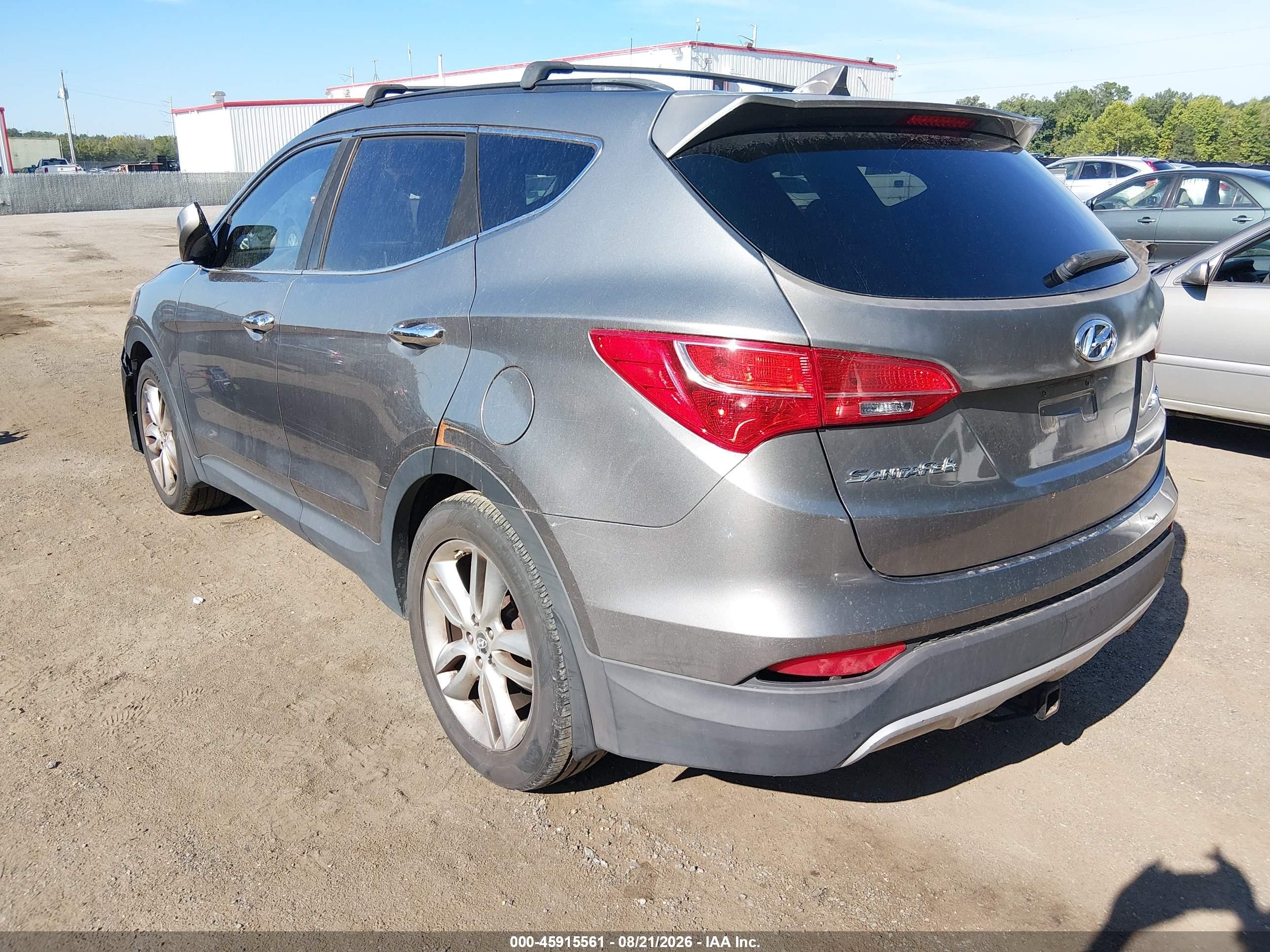 2013 Hyundai Santa Fe Sport 2.0t Silver vin: 5XYZU3LA4DG082204