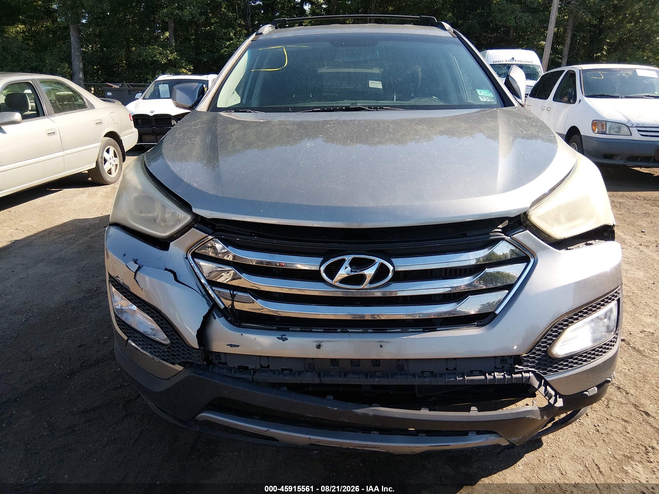2013 Hyundai Santa Fe Sport 2.0t Silver vin: 5XYZU3LA4DG082204
