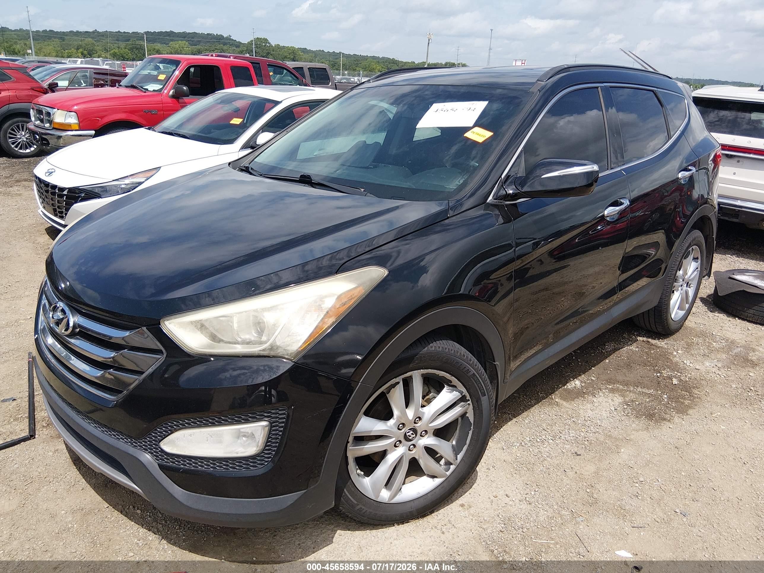 2013 Hyundai Santa Fe Sport 2.0t Черный vin: 5XYZU3LA4DG087208