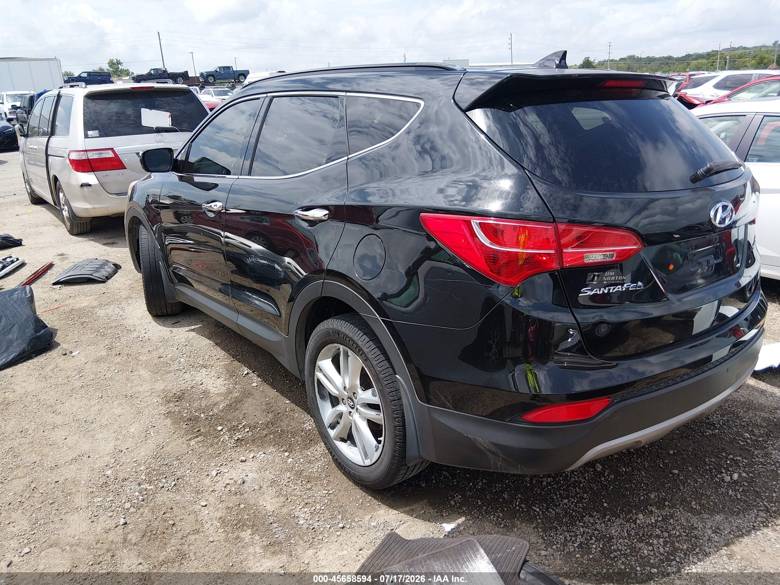 2013 Hyundai Santa Fe Sport 2.0t Черный vin: 5XYZU3LA4DG087208