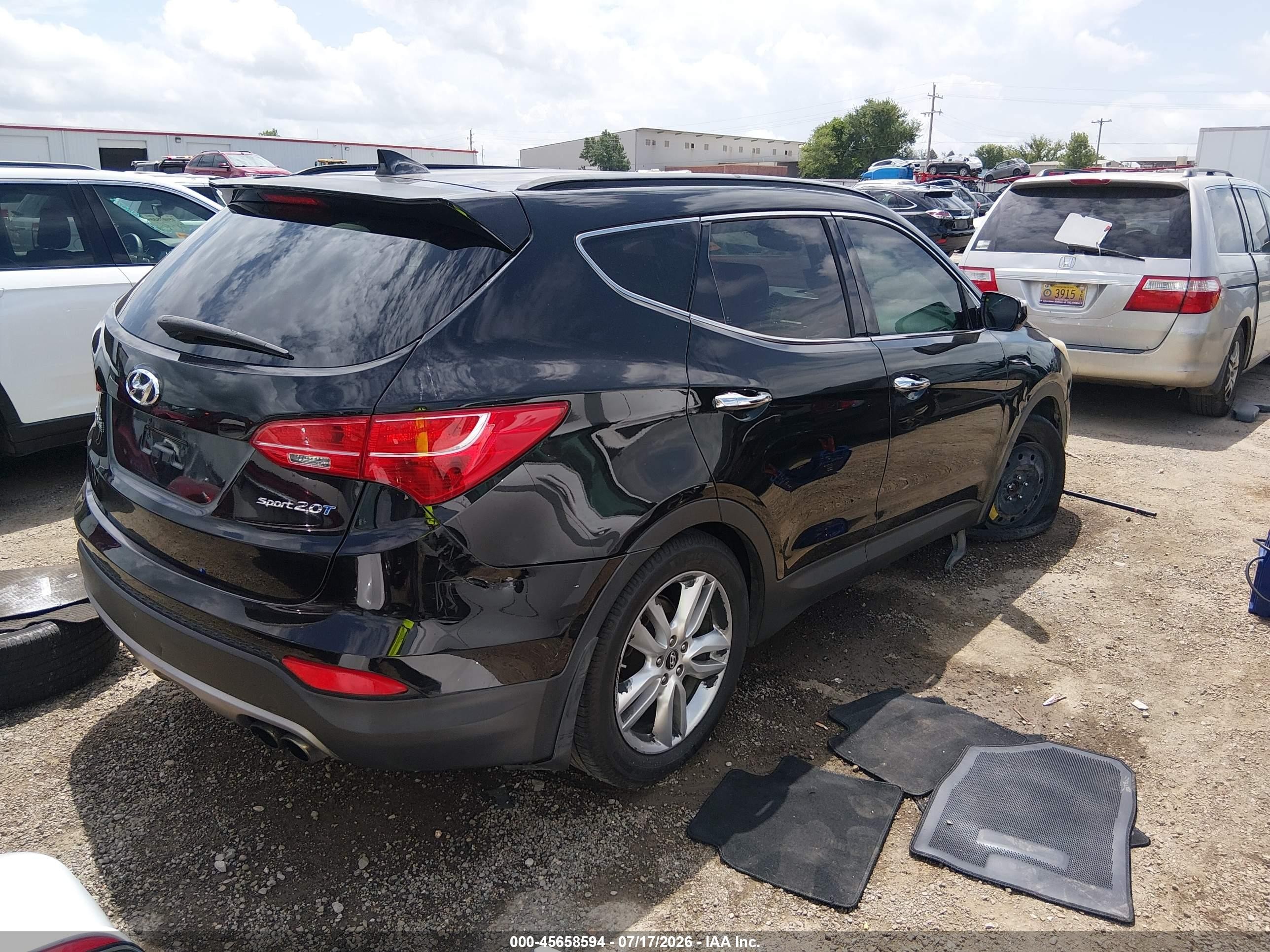 2013 Hyundai Santa Fe Sport 2.0t Черный vin: 5XYZU3LA4DG087208