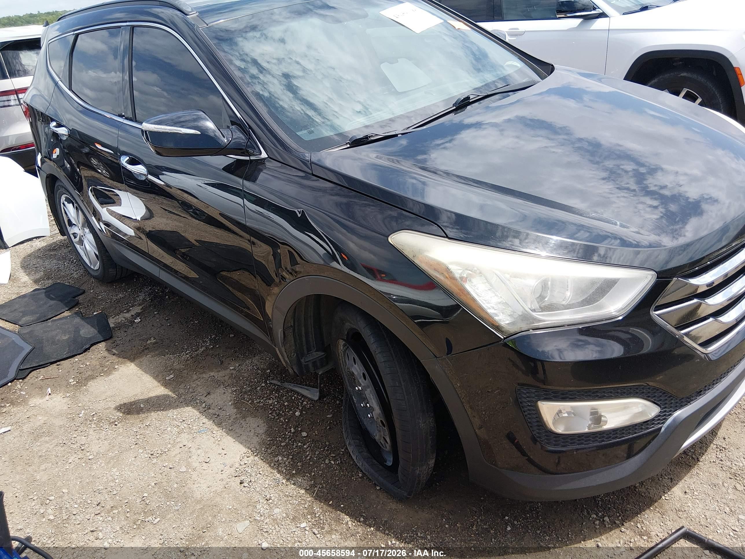 2013 Hyundai Santa Fe Sport 2.0t Черный vin: 5XYZU3LA4DG087208