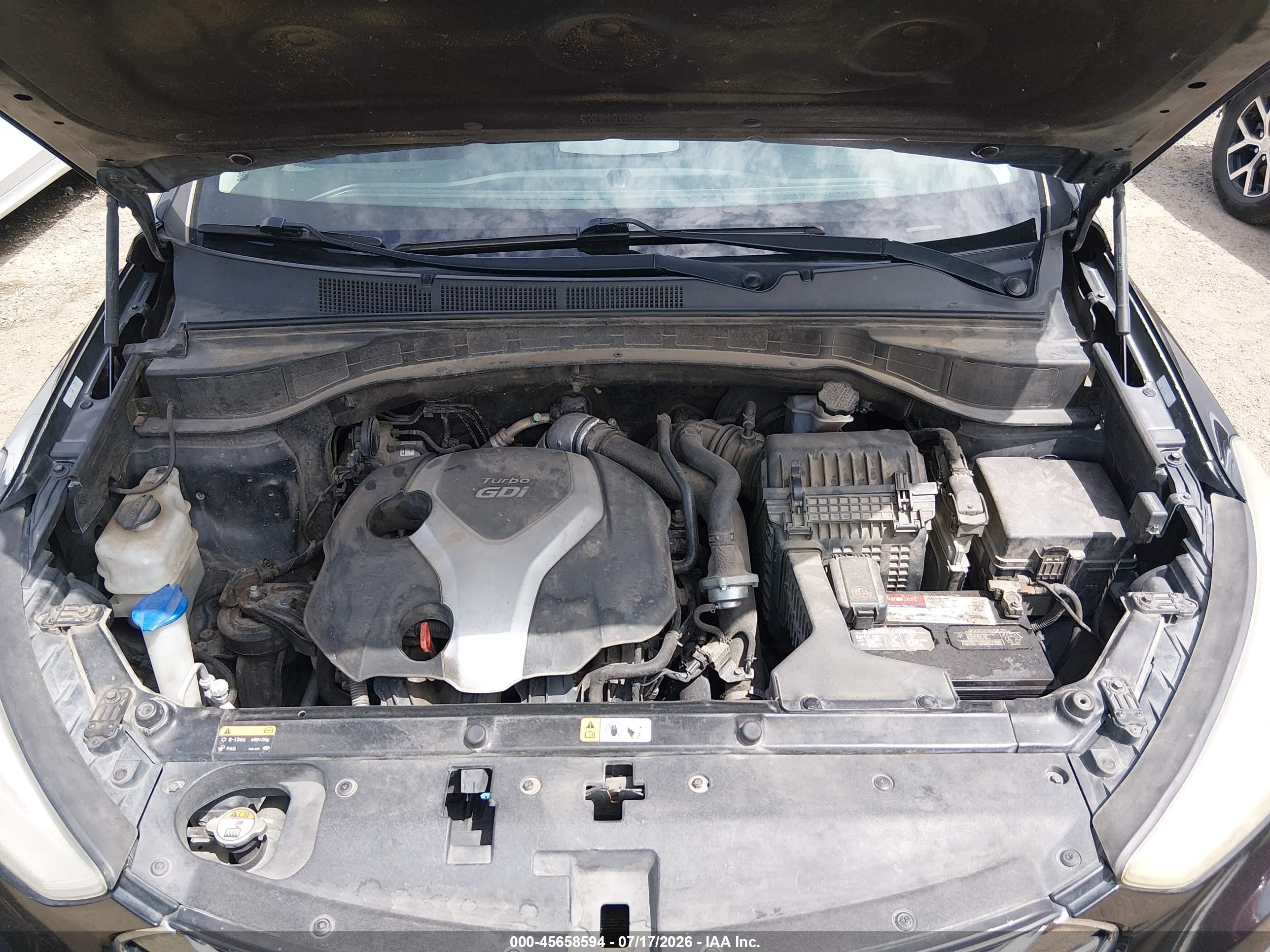2013 Hyundai Santa Fe Sport 2.0t Черный vin: 5XYZU3LA4DG087208