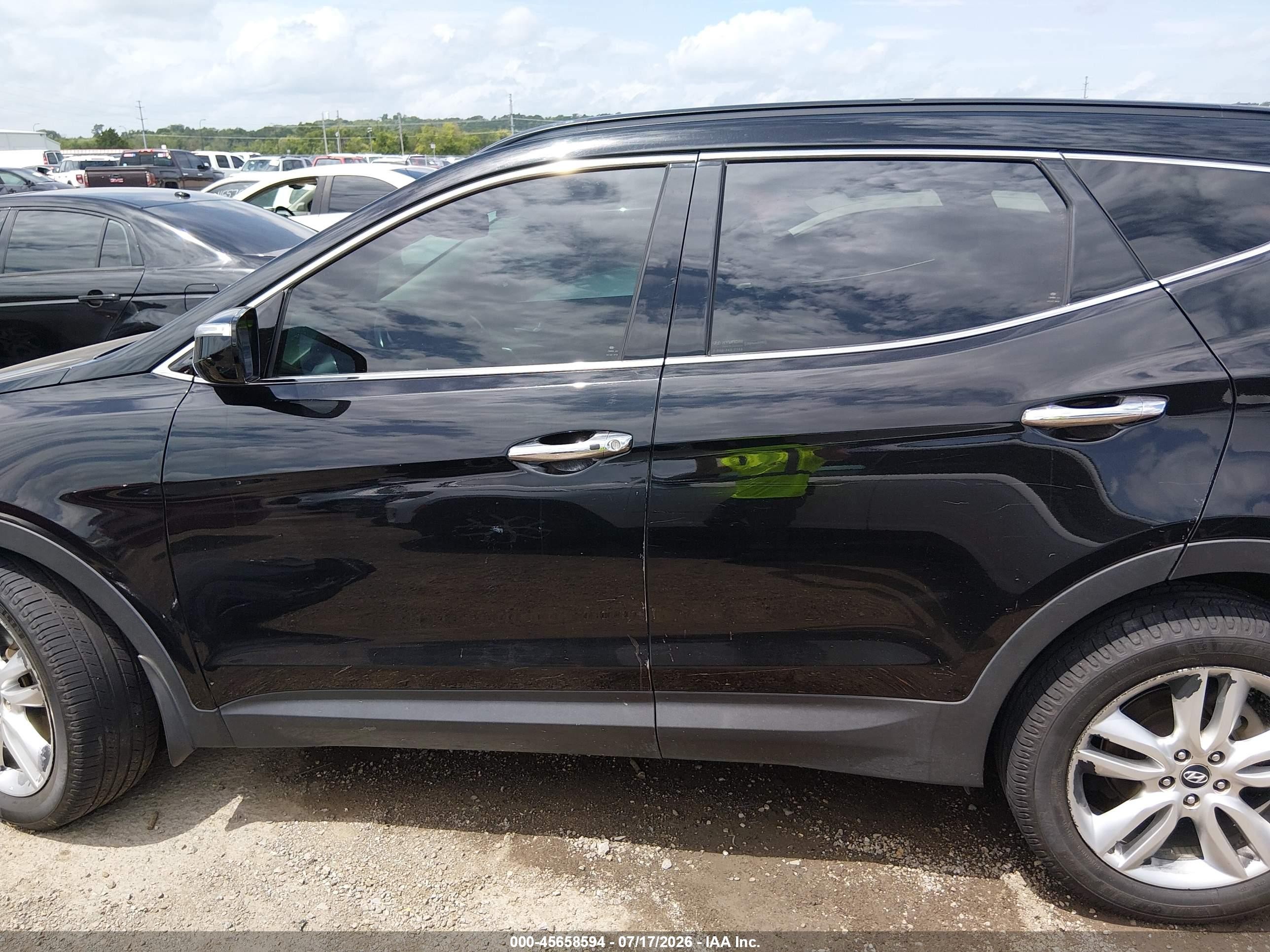 2013 Hyundai Santa Fe Sport 2.0t Черный vin: 5XYZU3LA4DG087208