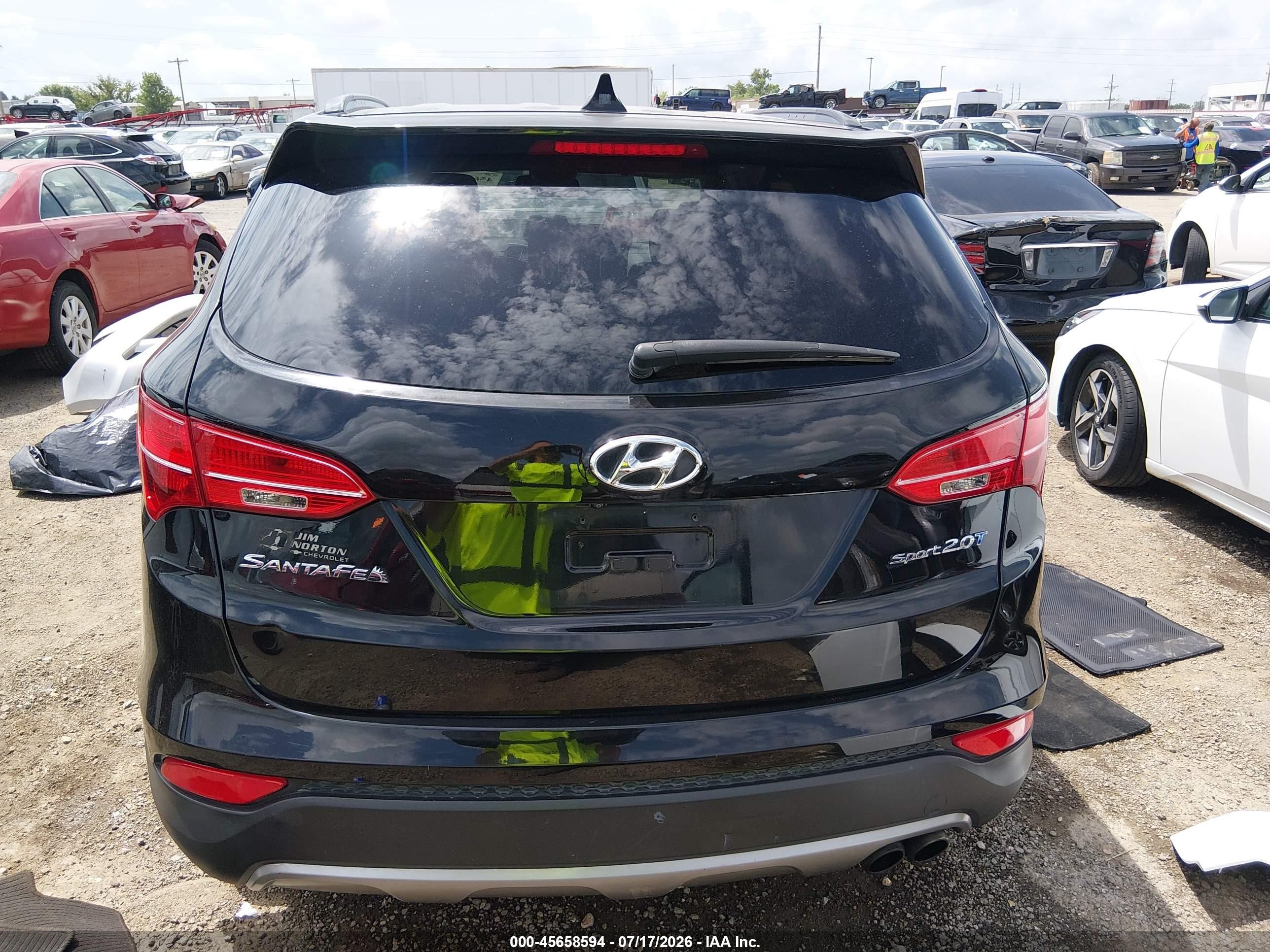2013 Hyundai Santa Fe Sport 2.0t Черный vin: 5XYZU3LA4DG087208
